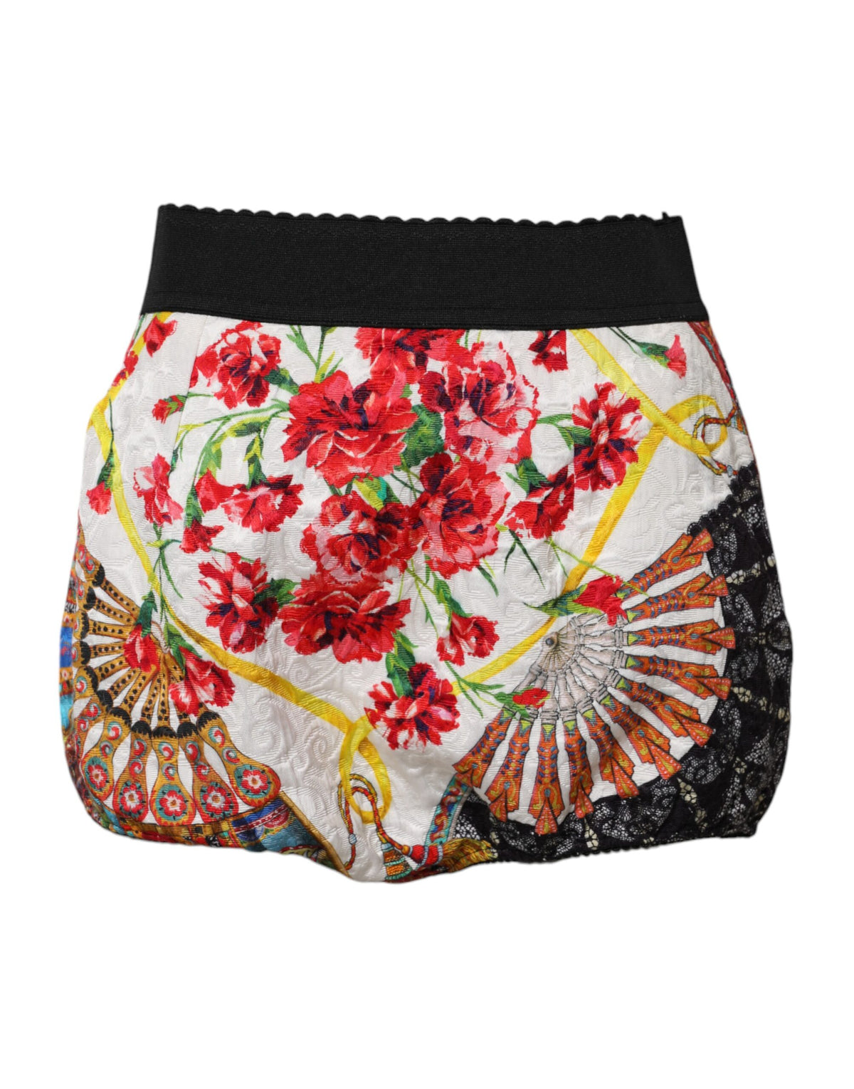 Indulge in the exquisite craftsmanship of Dolce & Gabbana's Multicolor Floral High Waist Hot Pants, a luxurious silk statement piece that embodies timeless elegance and allure.