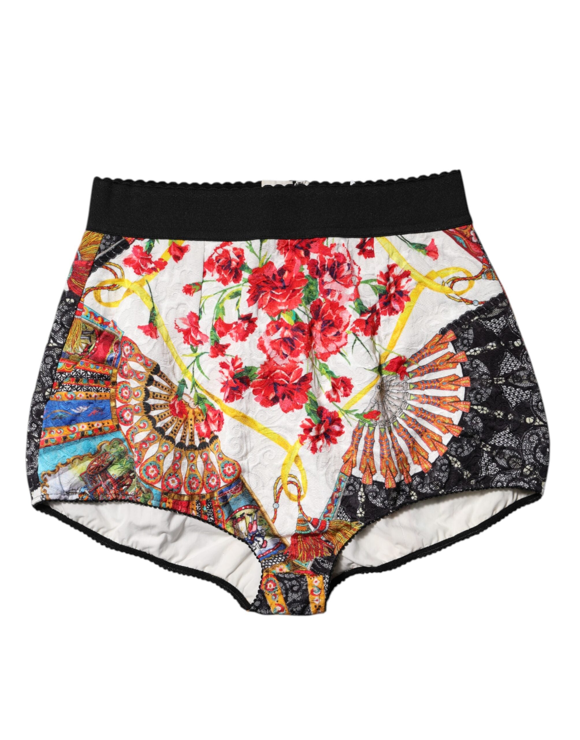 Indulge in the exquisite Dolce & Gabbana Multicolor Floral High Waist Hot Pants, where luxurious silk meets timeless elegance, perfect for the discerning fashion connoisseur.