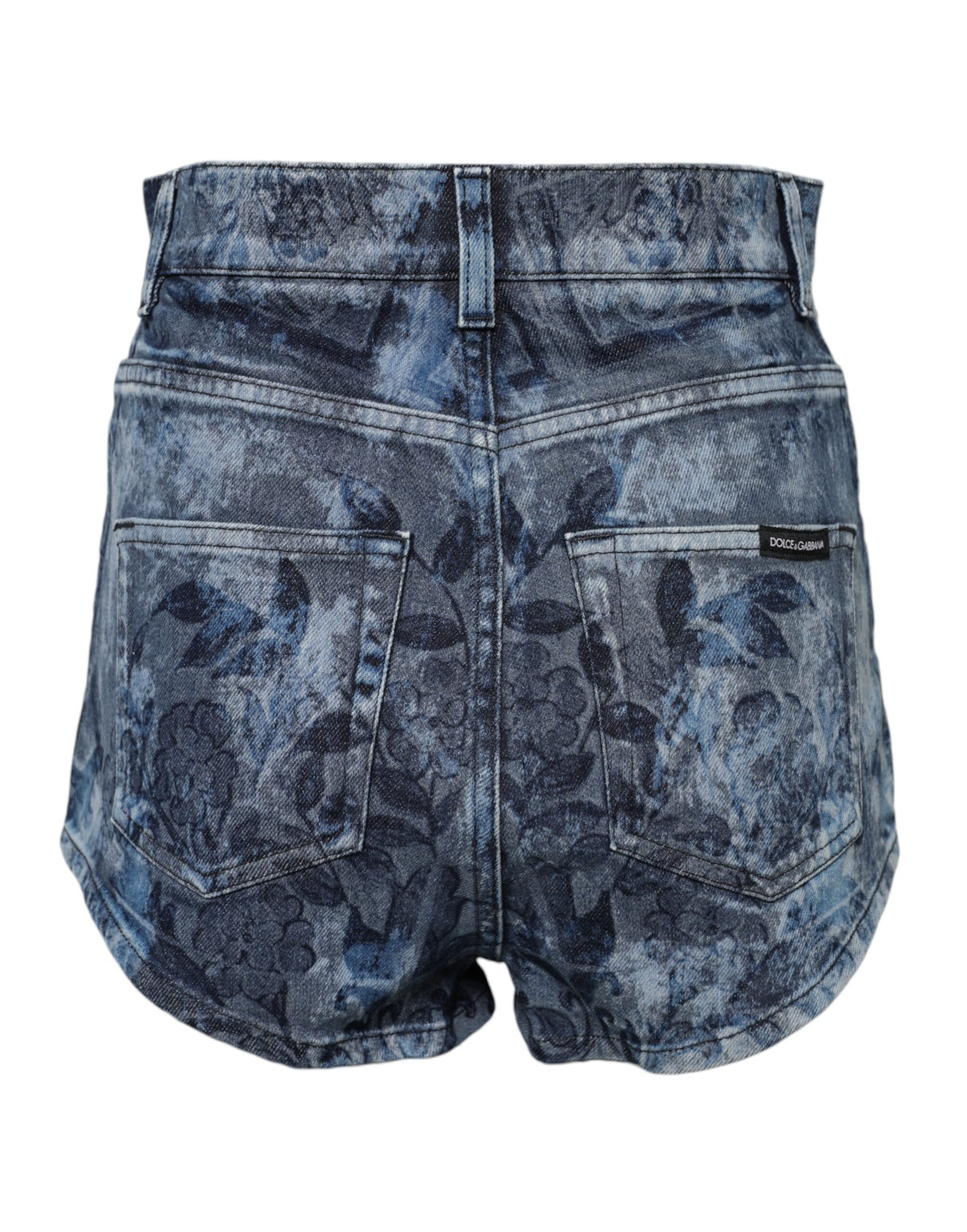 Indulge in the exquisite Dolce & Gabbana Blue Floral Print Denim Cotton Hot Pants, where Italian craftsmanship meets timeless elegance for the discerning individual.