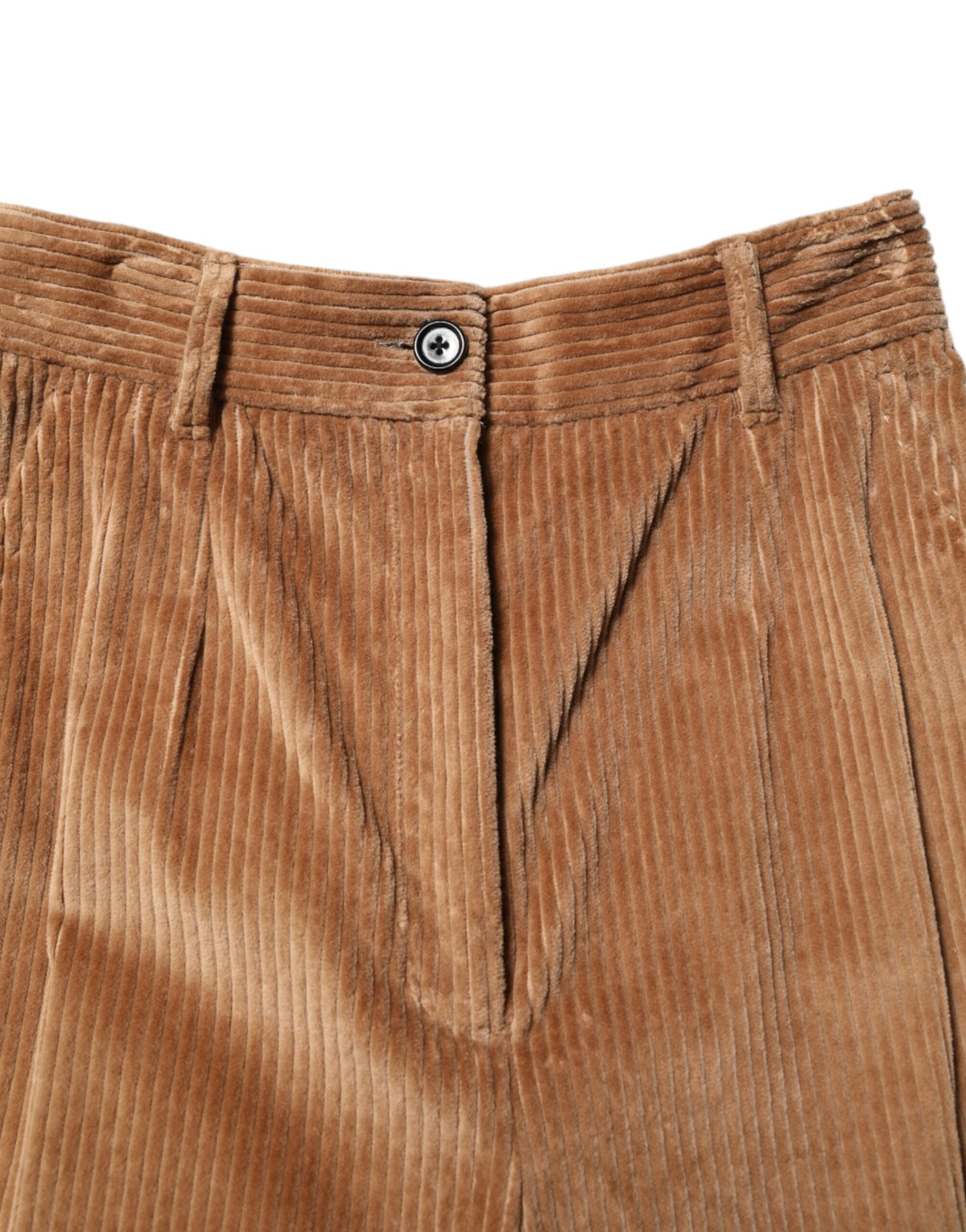 Indulge in the exquisite Dolce & Gabbana Brown Cotton Corduroy Tapered Pants, where Italian craftsmanship meets luxurious comfort, perfect for the discerning individual.