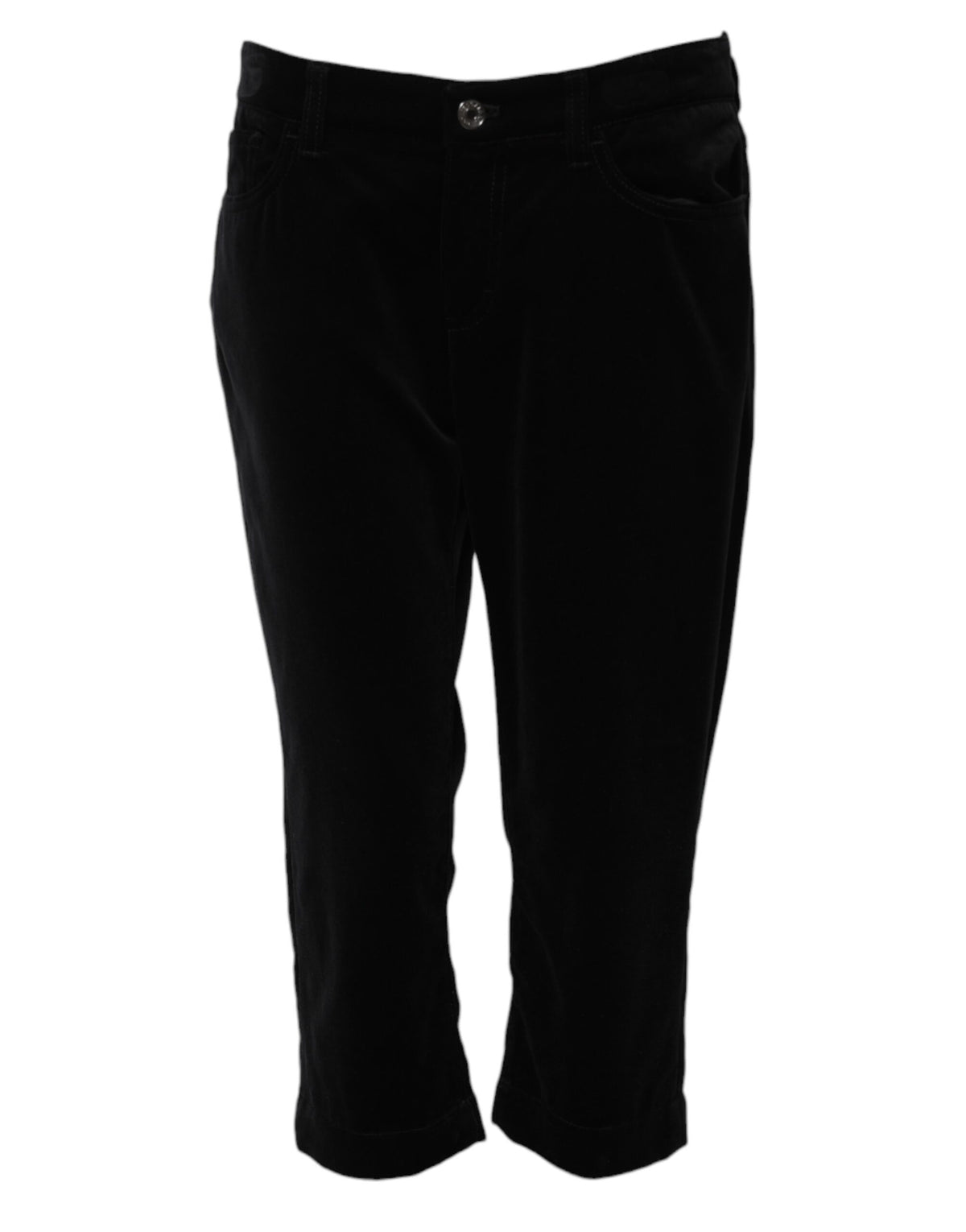 Elevate your style with Dolce & Gabbana's Black Cotton Skinny Capri Cropped Denim Jeans, where exquisite Italian craftsmanship meets sensual elegance for the modern connoisseur.