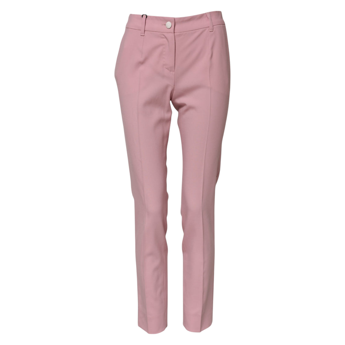 Discover the allure of Dolce & Gabbana's Pink Wool High Waist Tapered Pants, where exquisite craftsmanship meets luxurious comfort for the modern connoisseur.