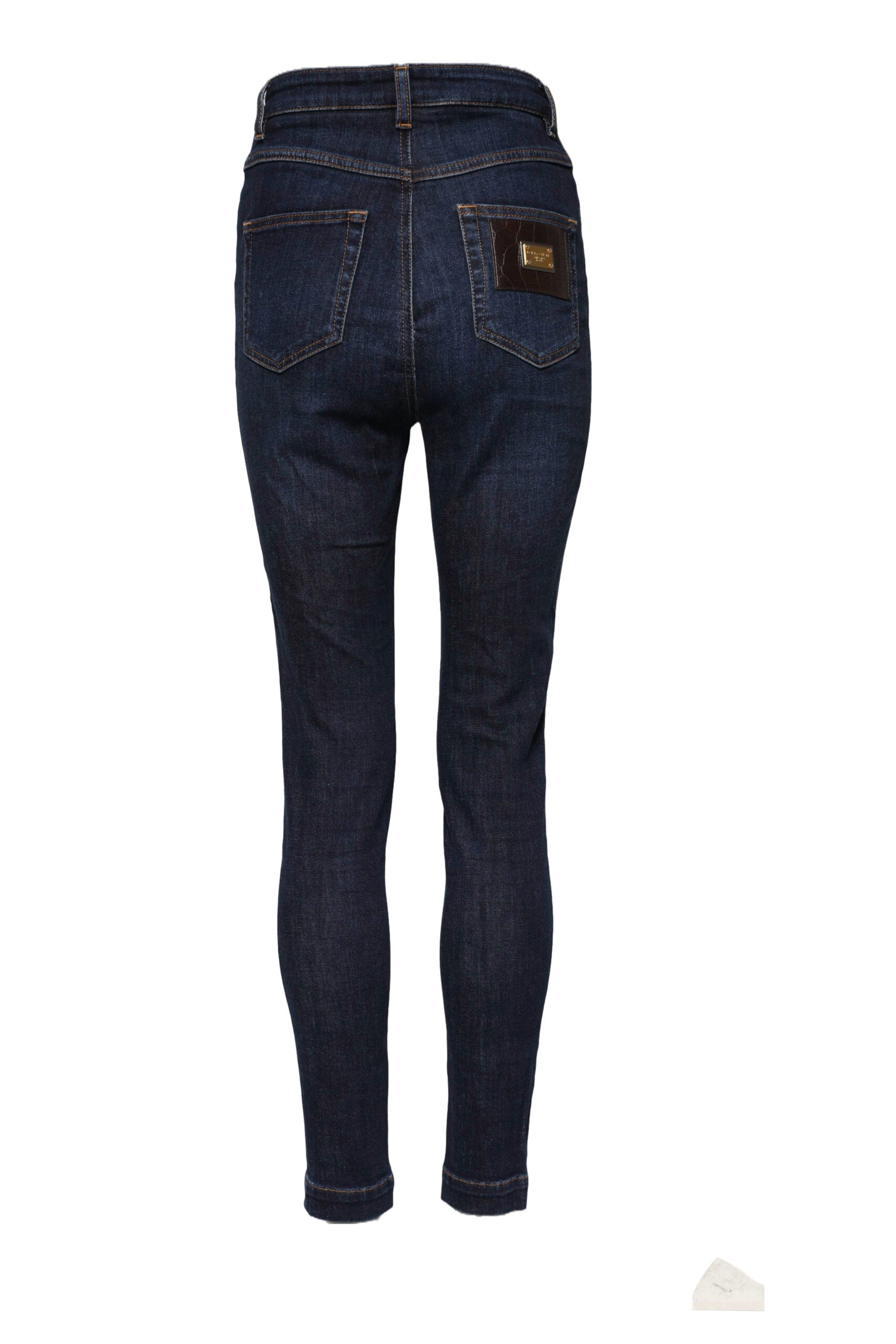 Indulge in the exquisite Dolce & Gabbana Blue GRACE High Waist Skinny Denim Jeans, where Italian craftsmanship meets timeless elegance for a sophisticated allure.