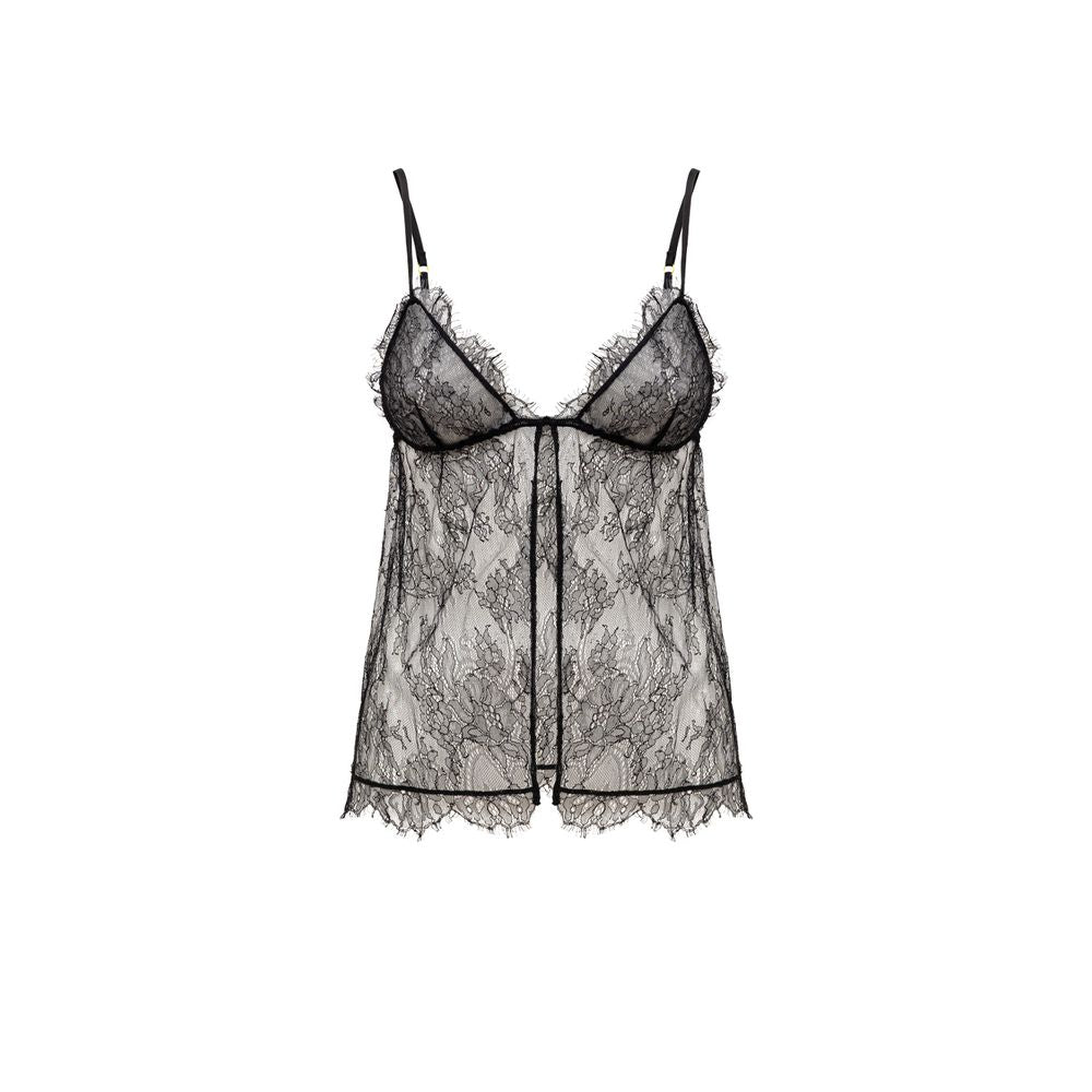 Experience the exquisite allure of the Tom Ford Black Polyamide Top, where delicate lace meets luxurious comfort, perfect for those who embody elegance and sophistication.