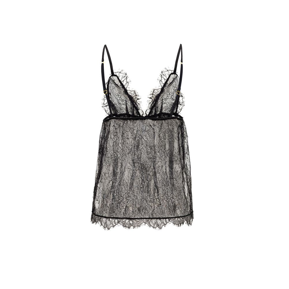 Discover the Tom Ford Black Polyamide Top, an exquisite blend of lace and luxury, designed to elevate your elegance for every occasion.
