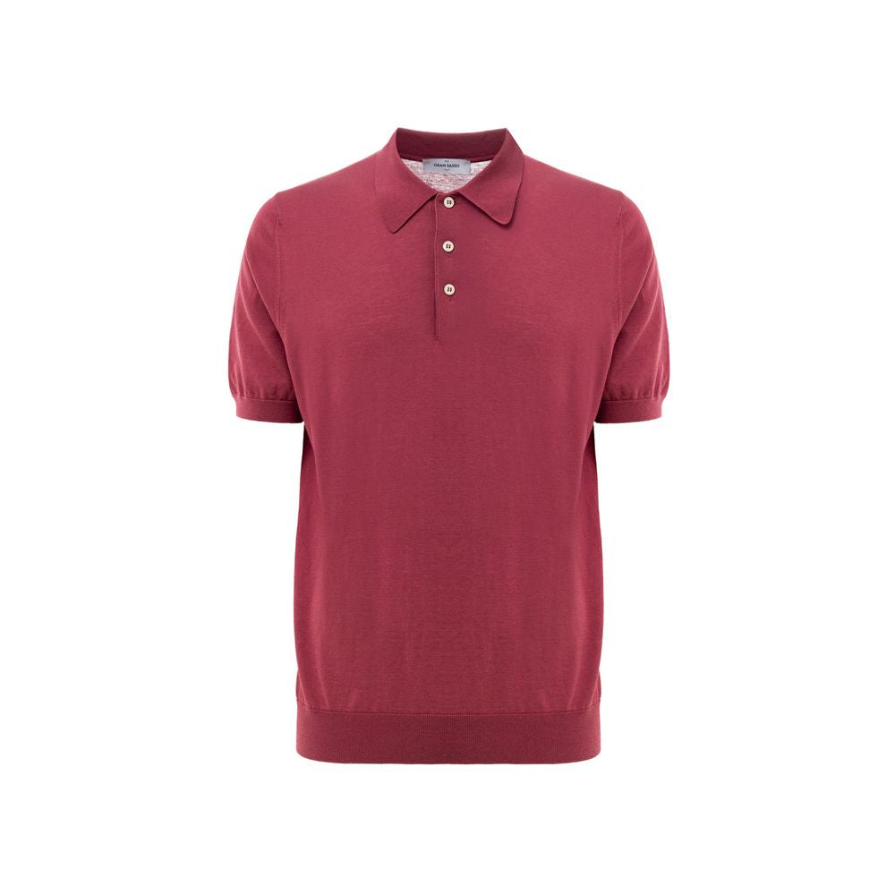 Elevate your wardrobe with the Gran Sasso Red Cotton Polo Shirt, a luxurious blend of Italian craftsmanship and timeless elegance, perfect for discerning individuals.