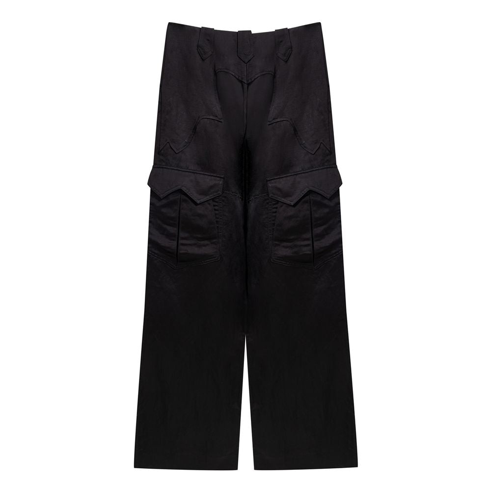 Discover the Tom Ford Black Viscose Cargo Pants, a masterful blend of viscose and linen, embodying luxury and effortless elegance for every occasion.