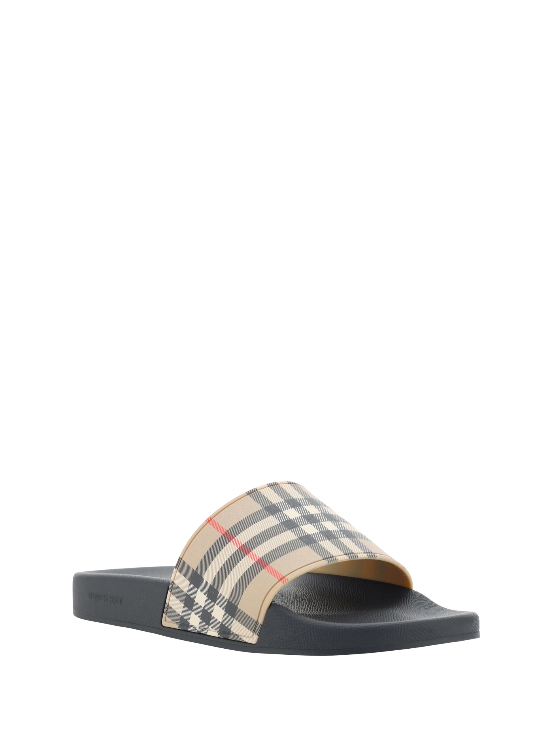 Burberry Brown Rubber Slides Sandals - DEA STILOSA MILANO