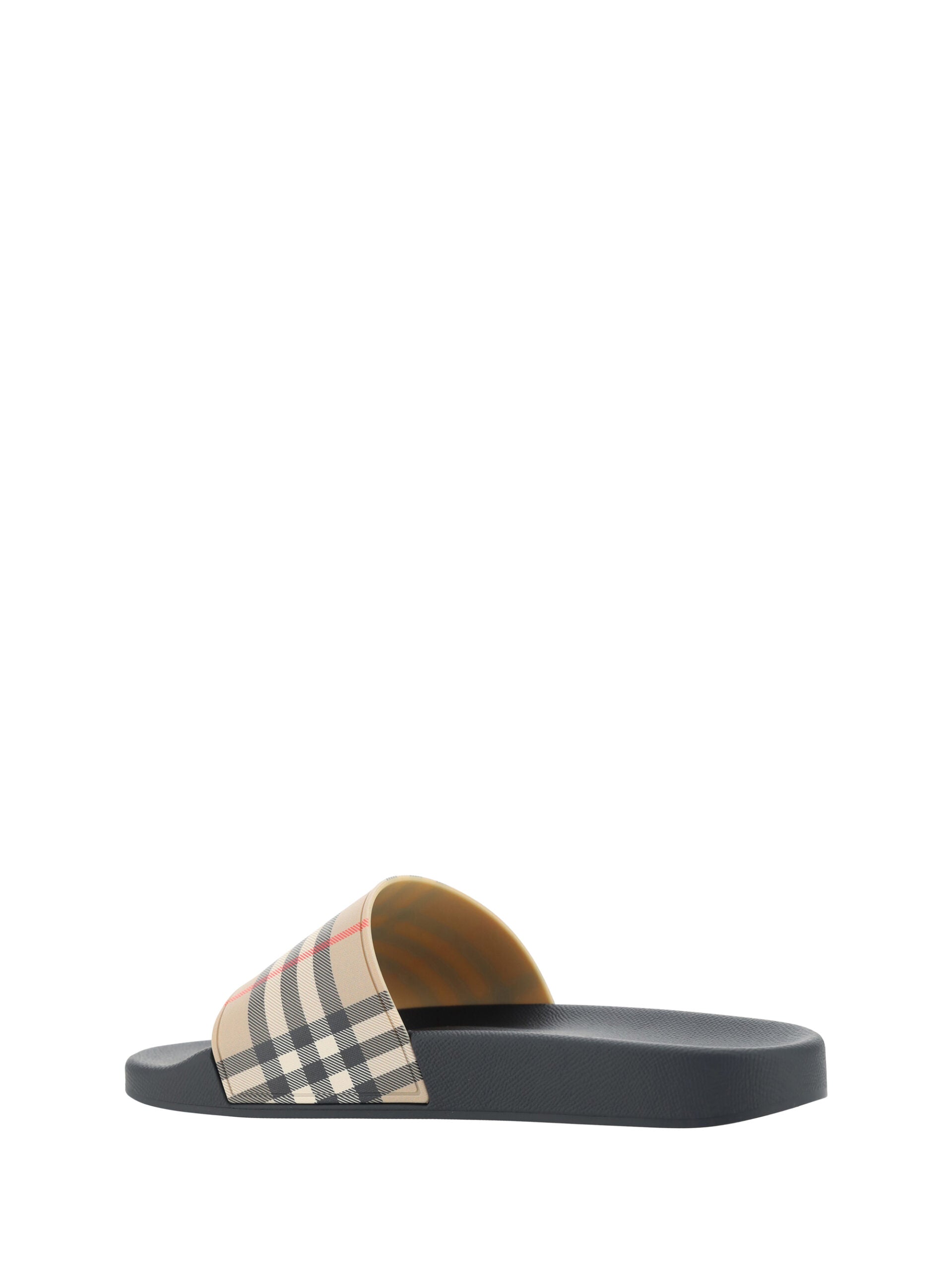 Burberry Brown Rubber Slides Sandals - DEA STILOSA MILANO