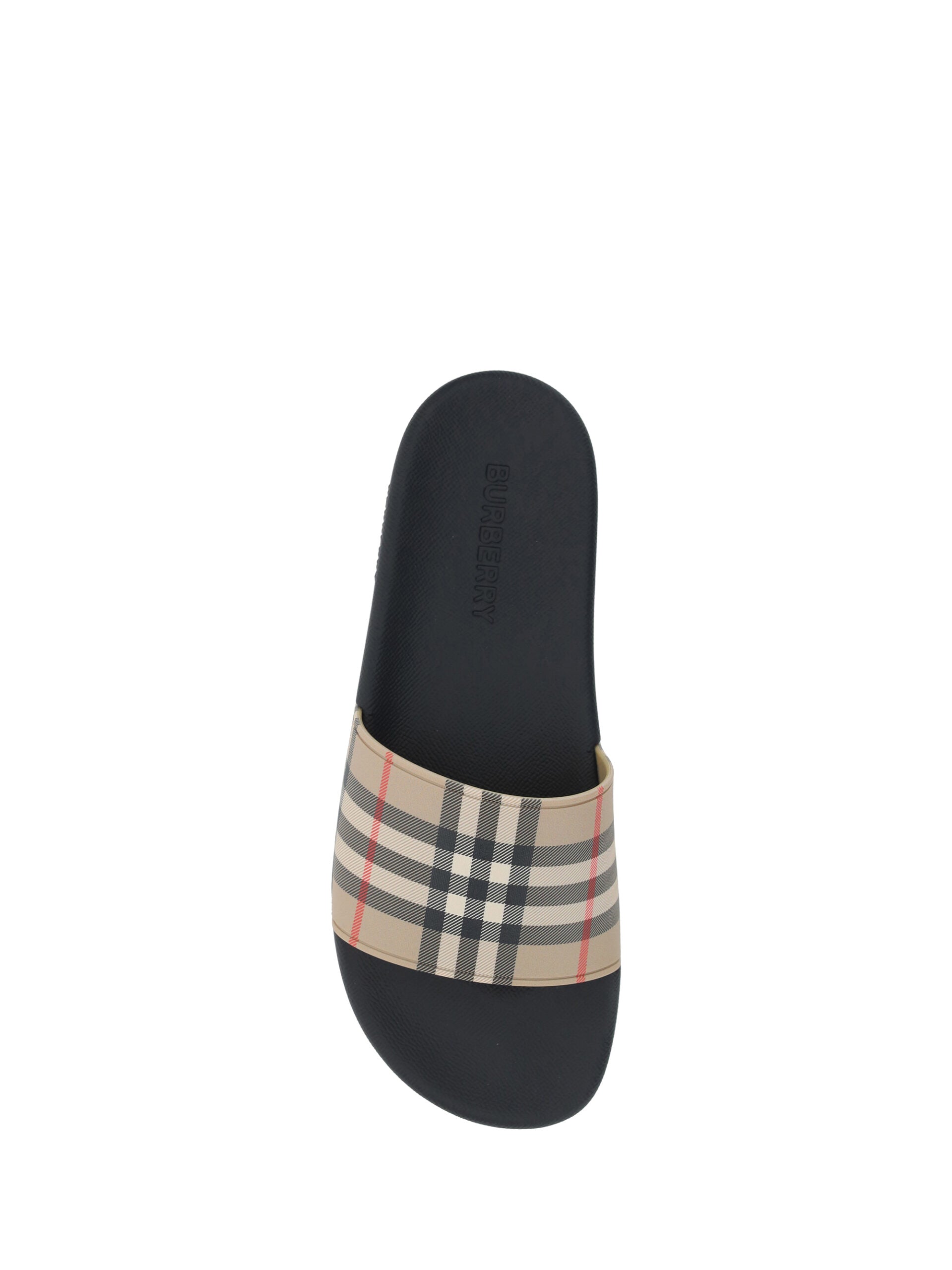 Burberry Brown Rubber Slides Sandals - DEA STILOSA MILANO