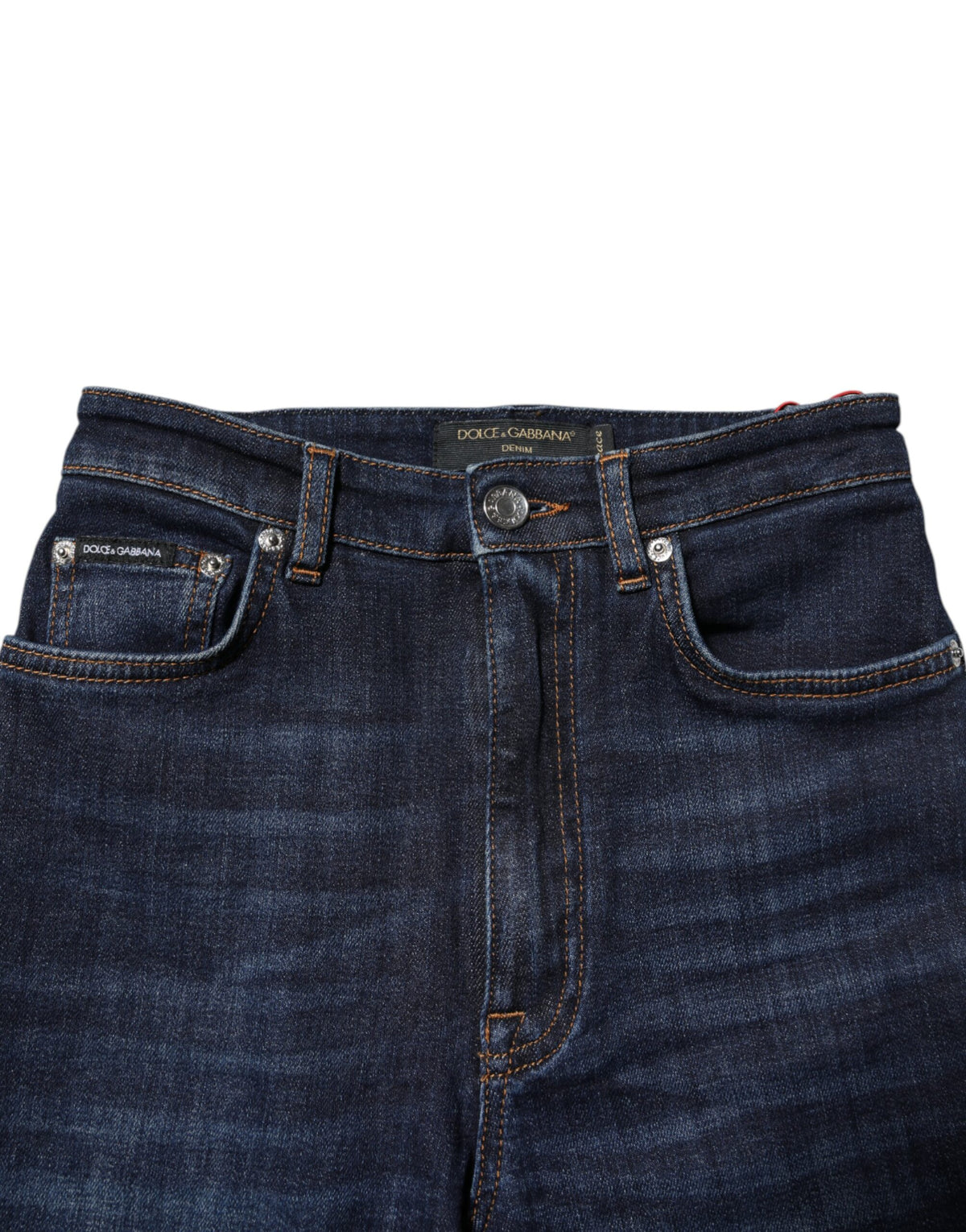 Indulge in the luxurious elegance of Dolce & Gabbana Blue GRACE High Waist Skinny Denim Jeans, expertly crafted in Italy for the discerning individual who values timeless sophistication.