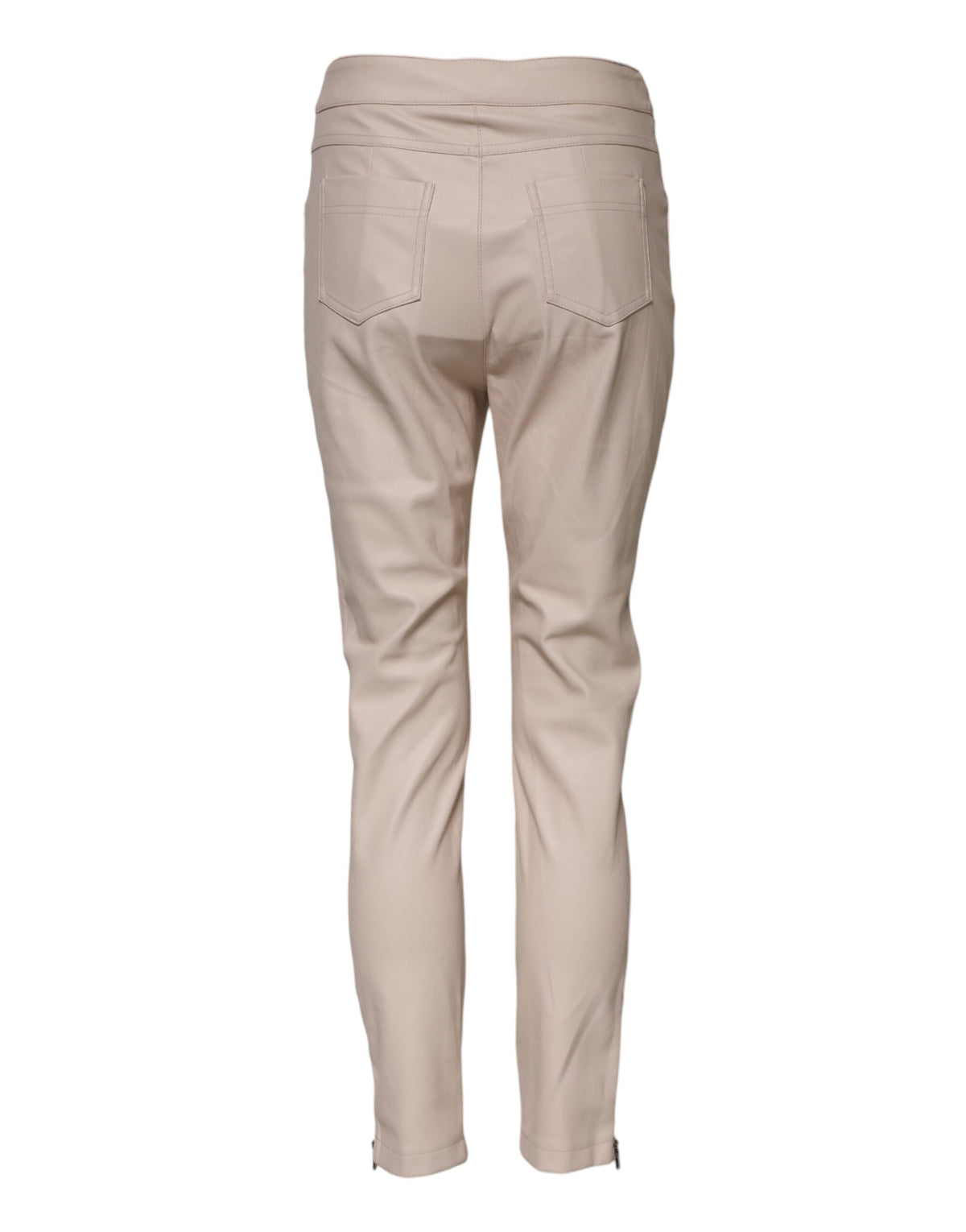 Elevate your wardrobe with Elisabetta Franchi's Beige High Waist Tapered Pants, a symbol of Italian craftsmanship and timeless elegance, perfect for any sophisticated occasion.