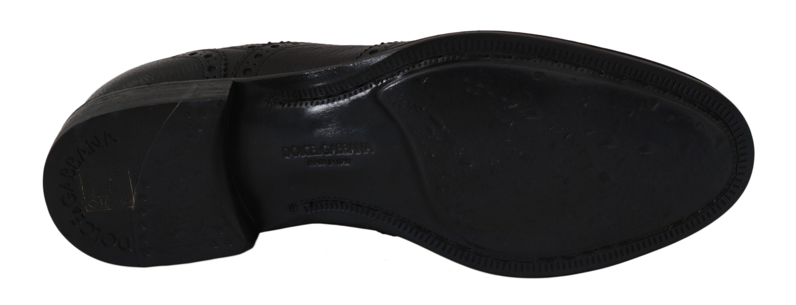 Dolce & Gabbana Blue Leather Wingtip Oxford Dress Shoes