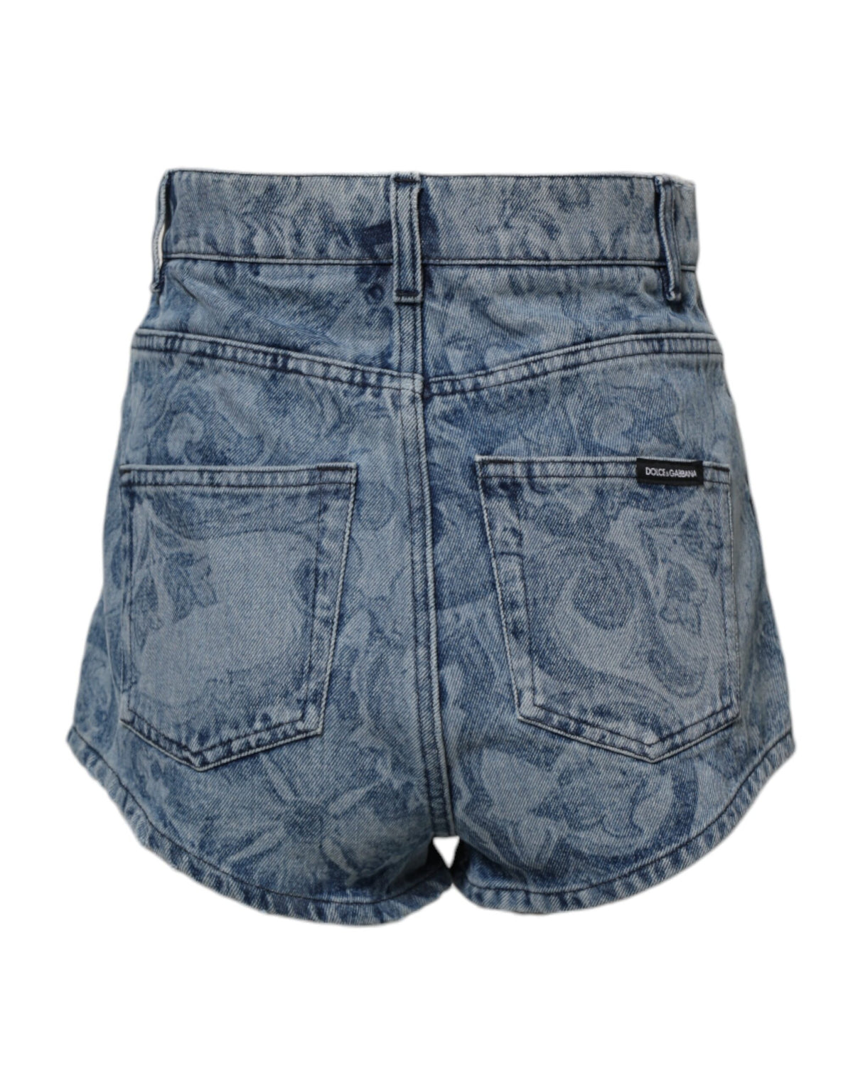 Experience the exquisite allure of Dolce & Gabbana's Blue Floral Print Denim Cotton Hot Pants, where luxurious craftsmanship meets timeless elegance for the confident individual.