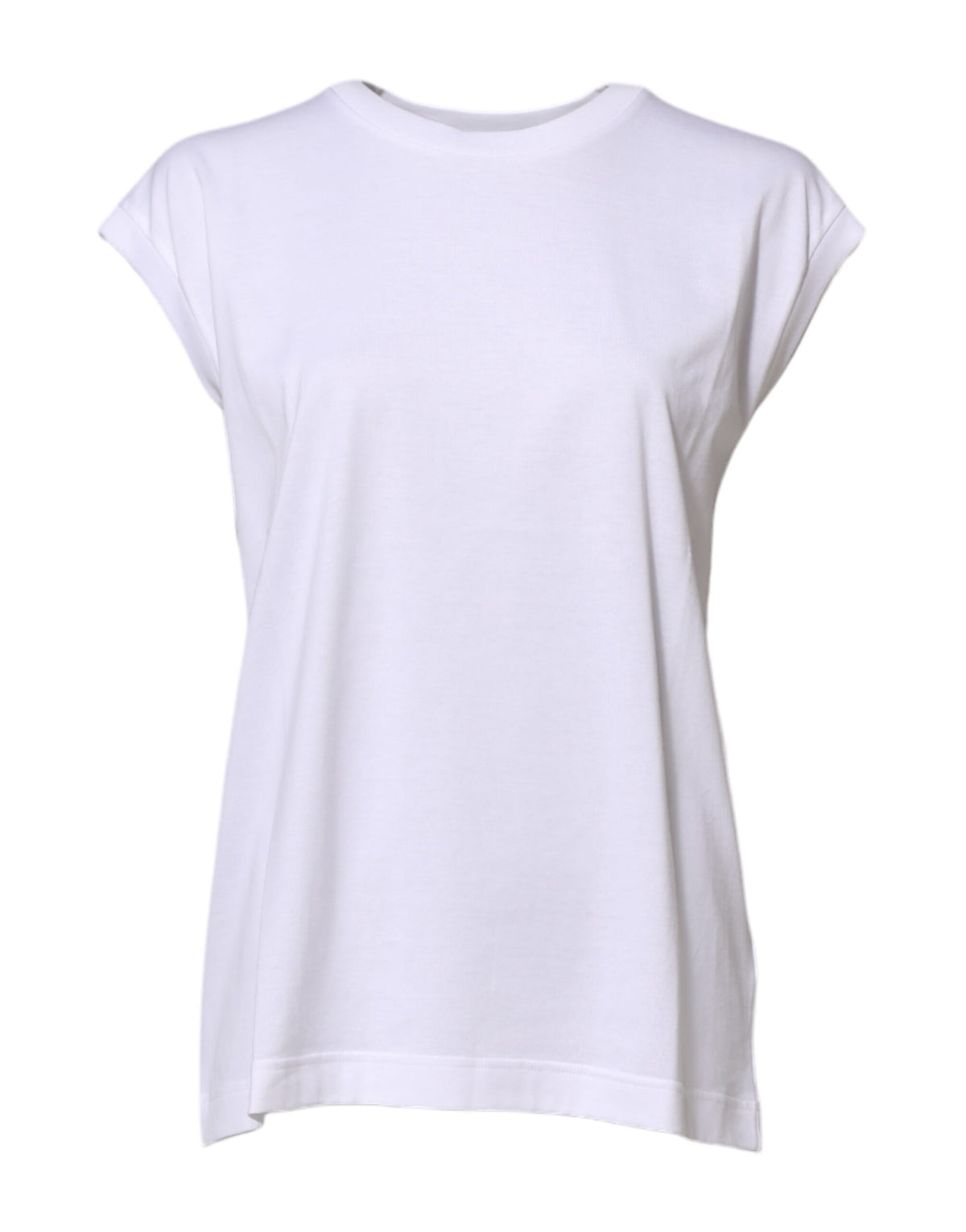 Indulge in the exquisite Dolce & Gabbana White Cotton Sleeveless Tank T-shirt, a symbol of Italian craftsmanship that elevates your elegance and allure.