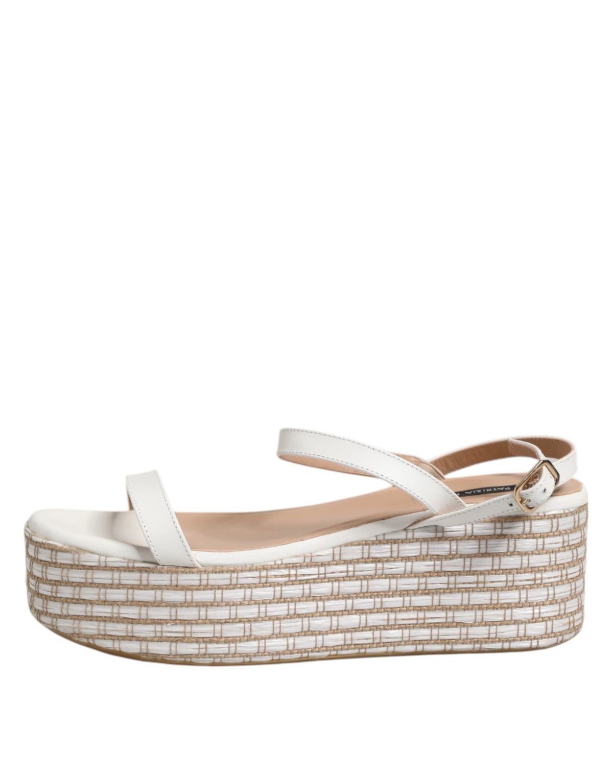 Indulge in the artisanal luxury of Patrizia Pepe's White Espadrilles, where exquisite leather meets timeless elegance, perfect for elevating your summer wardrobe.