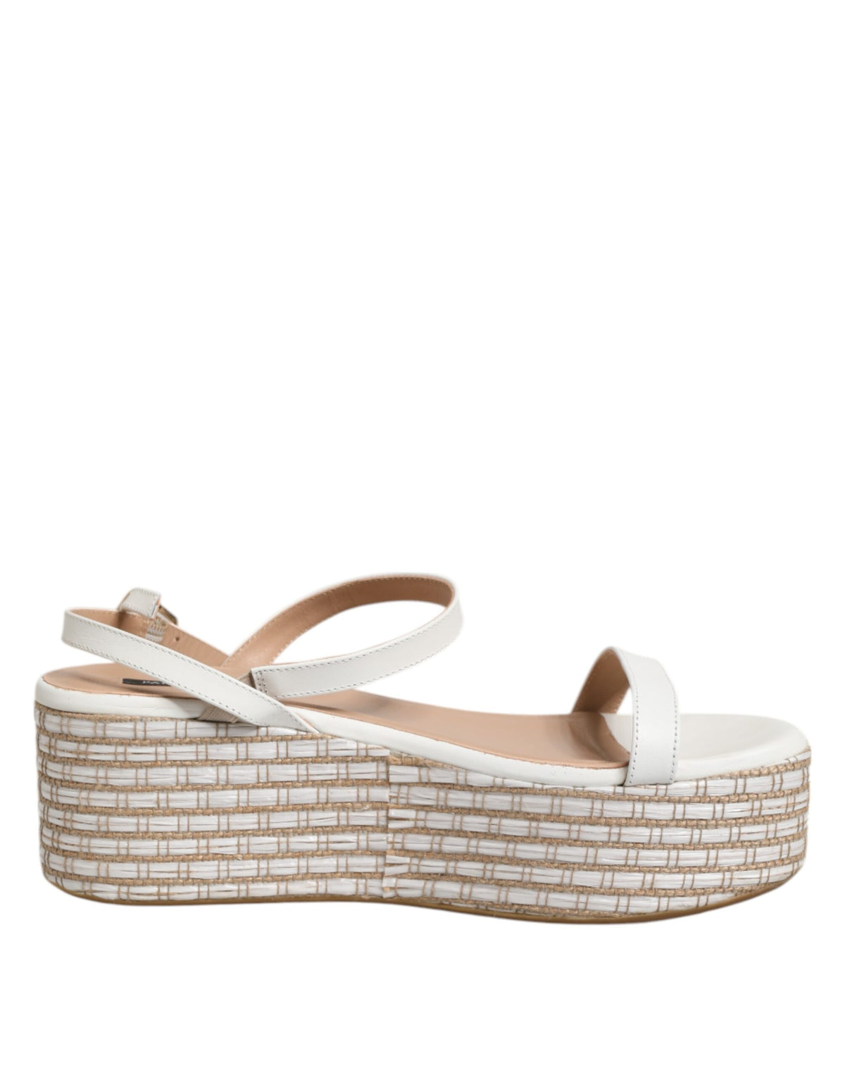 Elevate your summer elegance with Patrizia Pepe's White Espadrilles, crafted from luxurious leather, embodying artisanal sophistication for discerning tastes.