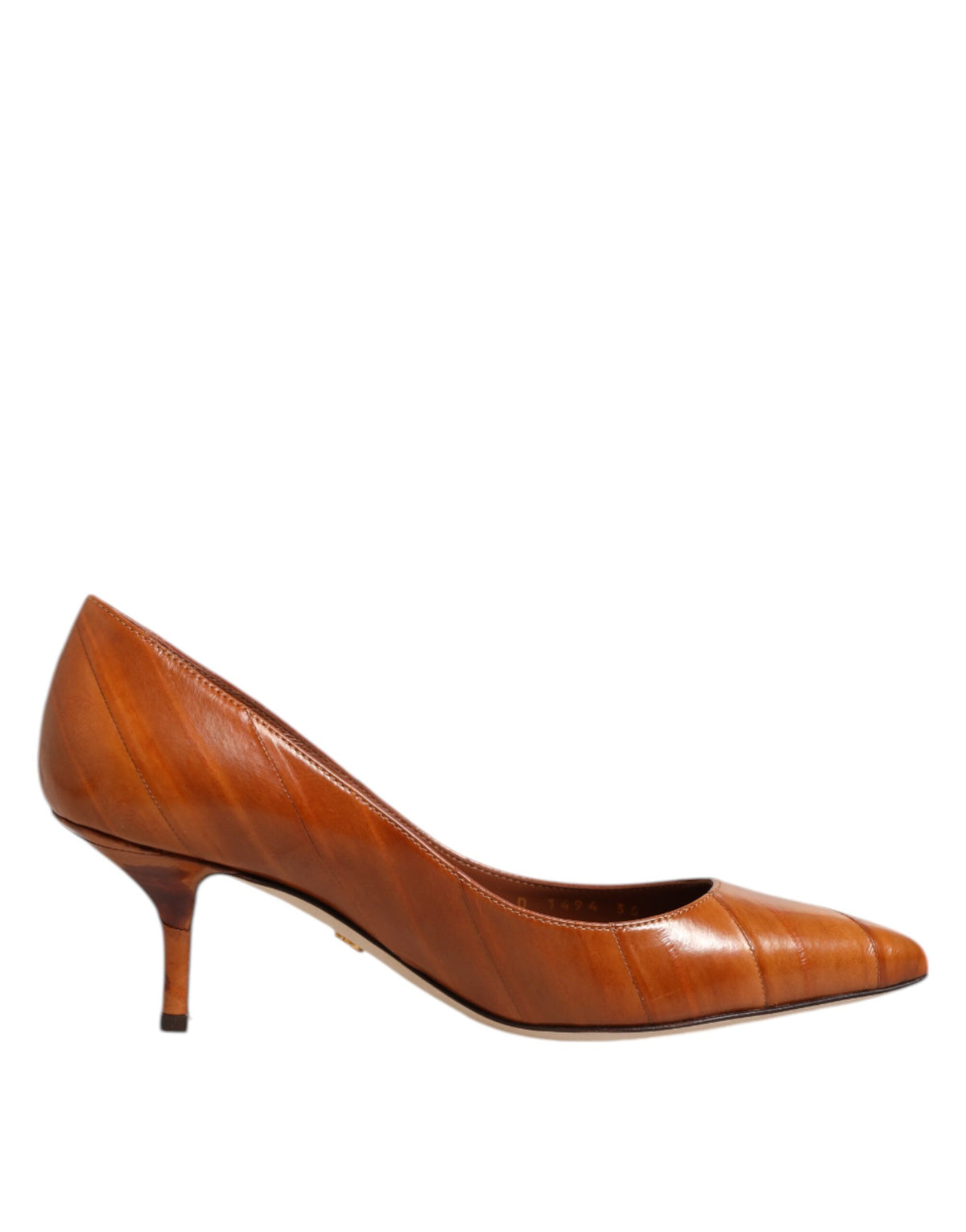 Experience the allure of Dolce & Gabbana's Brown Leather Stiletto Heel Pumps, where exquisite Italian craftsmanship meets timeless elegance, perfect for the discerning individual.