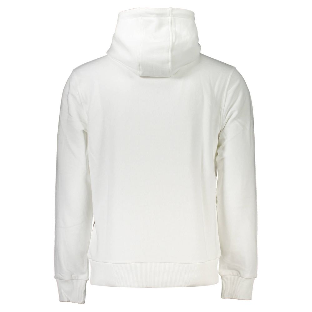 Indulge in the CAVALLI CLASS White Cotton Men Sweatshirt, a masterpiece of luxurious streetwear crafted from premium materials, elevating your style with sophistication.