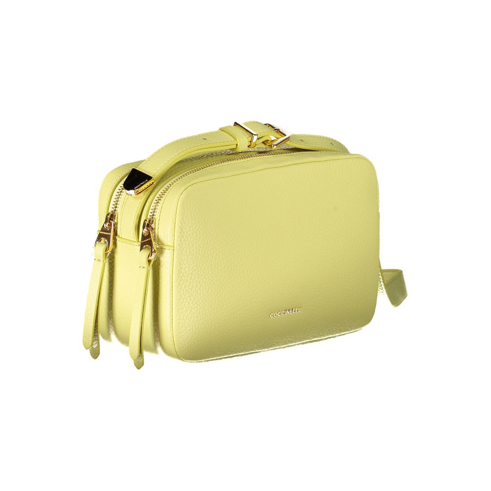 Coccinelle Giallo Leather Shoulder Bag – Artisanal Luxury Redefined