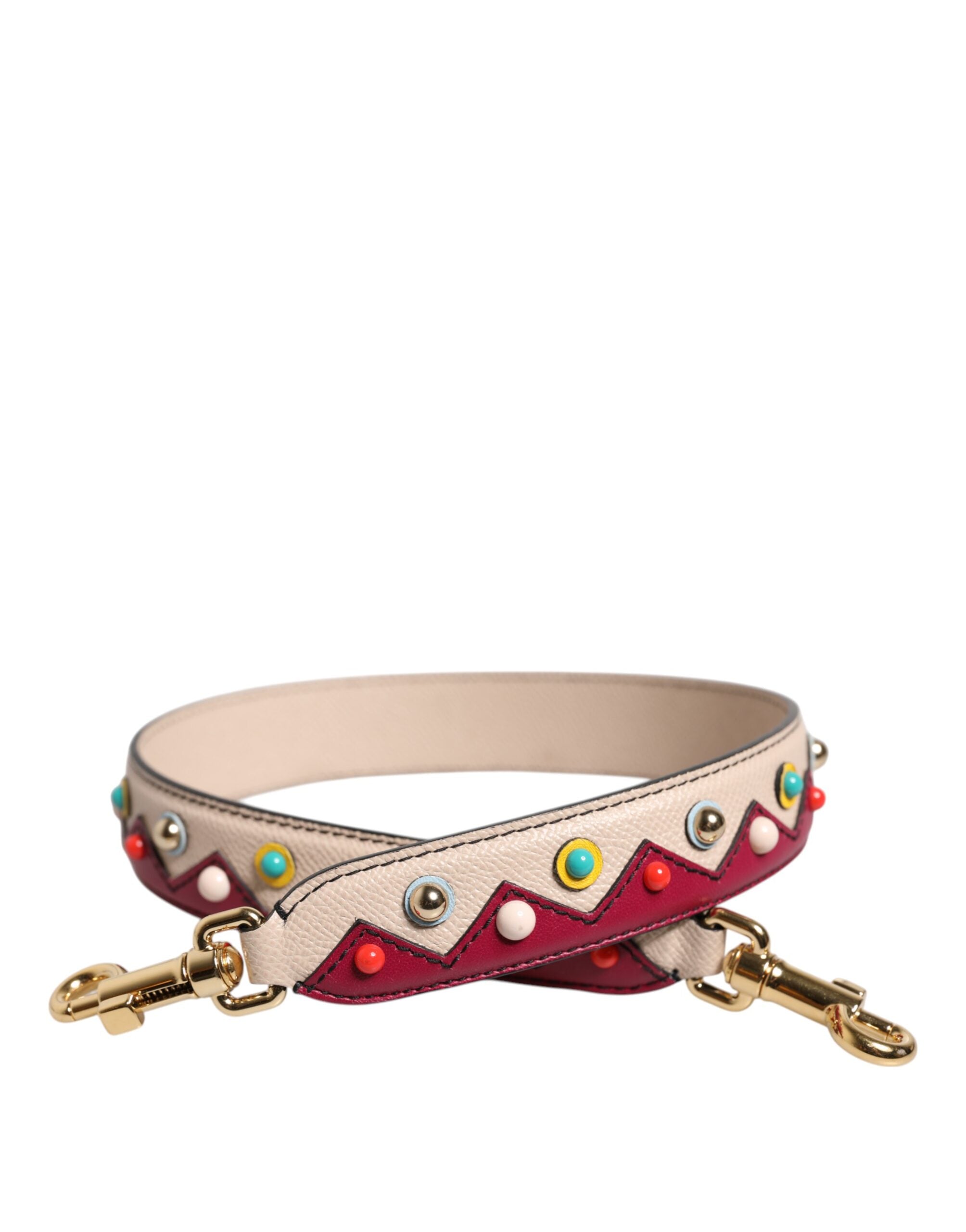 Elevate your accessory game with the Dolce & Gabbana Beige Red Leather Handbag Shoulder Strap, a masterpiece of Italian craftsmanship that embodies sensual elegance and refined allure.
