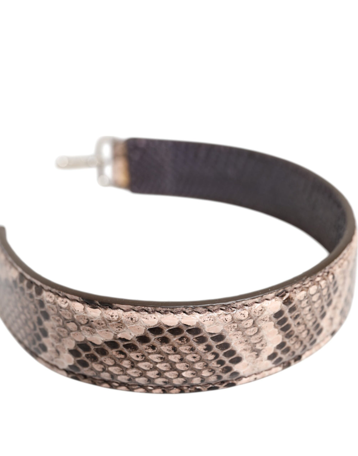Elevate your style with the Dolce & Gabbana Beige Exotic Leather Handbag Accessory Shoulder Strap, crafted from luxurious python leather, embodying sophistication and timeless elegance.