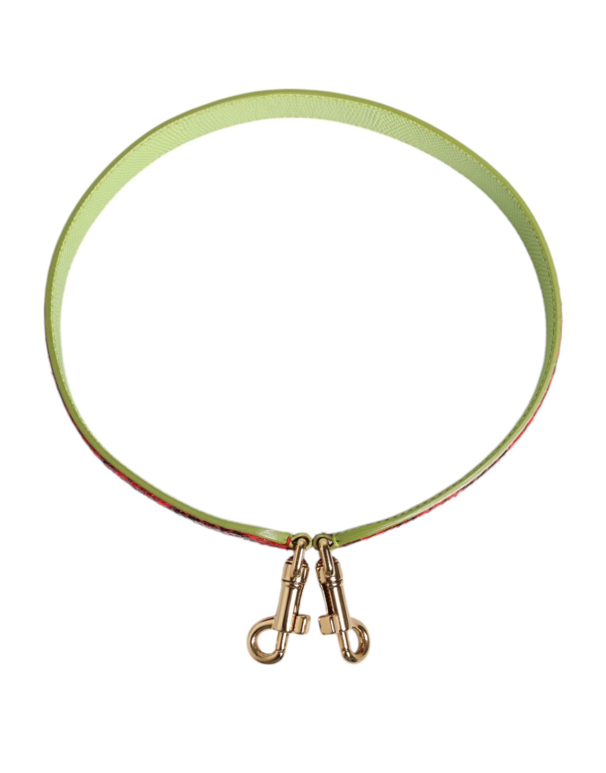 Dolce & Gabbana Red Exotic Leather Handbag Accessory Shoulder Strap