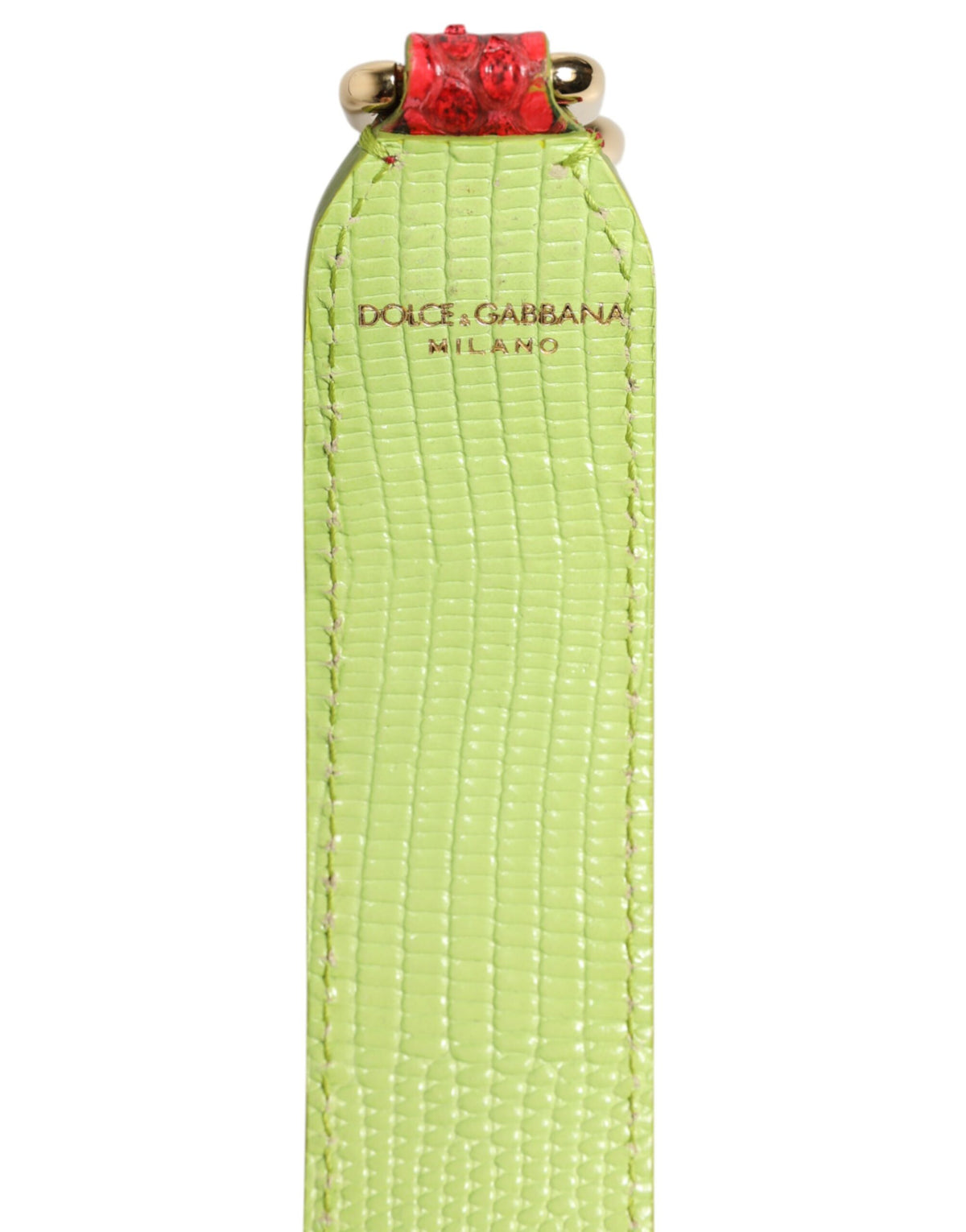 Indulge in the exquisite Dolce & Gabbana Red Exotic Leather Handbag Accessory Shoulder Strap, crafted from luxurious python and calf leather, embodying timeless elegance and sophistication.