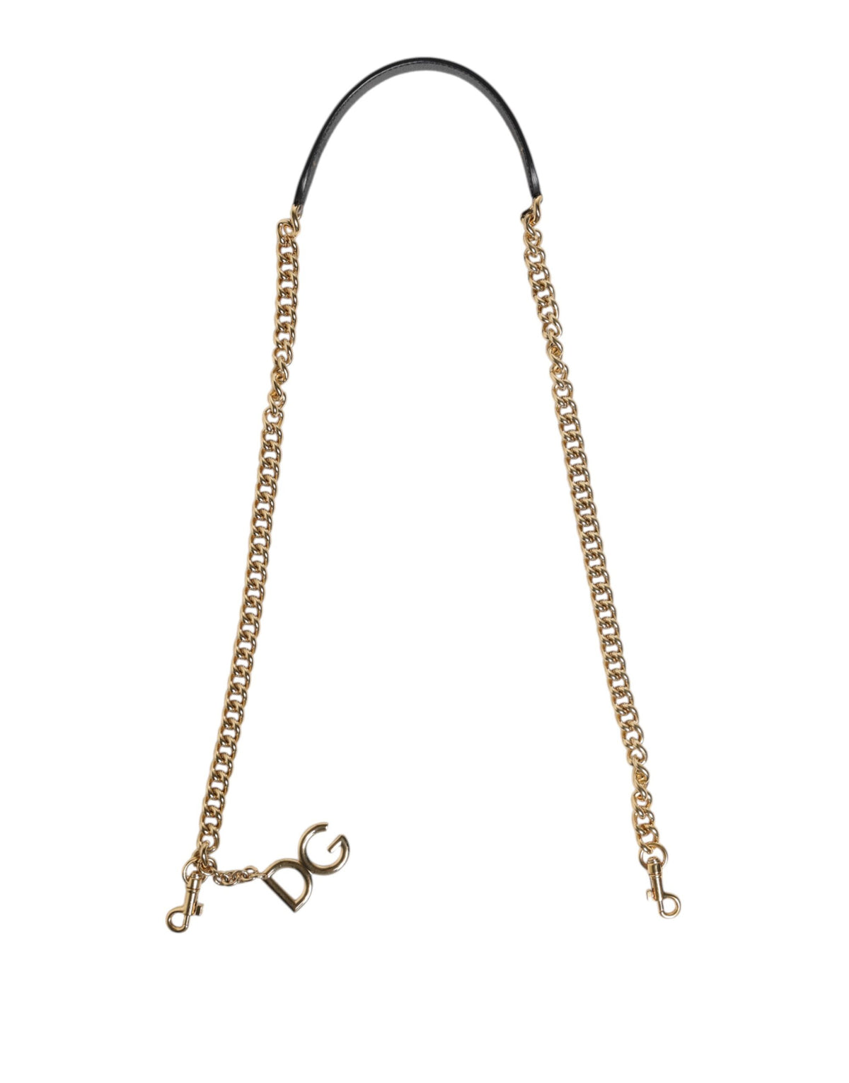 Elevate your style with the Dolce & Gabbana Brown Leopard Gold Brass Chain Accessory Shoulder Strap, a luxurious blend of calf leather and gold brass, crafted in Italy for the discerning fashion connoisseur.