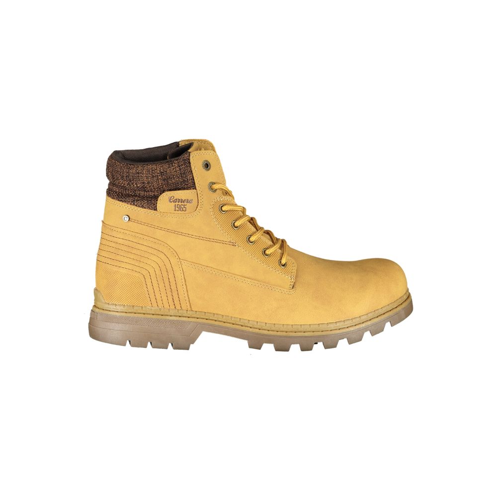 Carrera Giallo Poliestere Lace-Up Boots - Artisanal Luxury Footwear