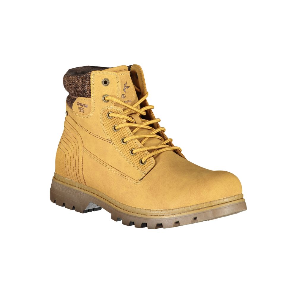 Carrera Giallo Poliestere Lace-Up Boots - Artisanal Luxury Footwear