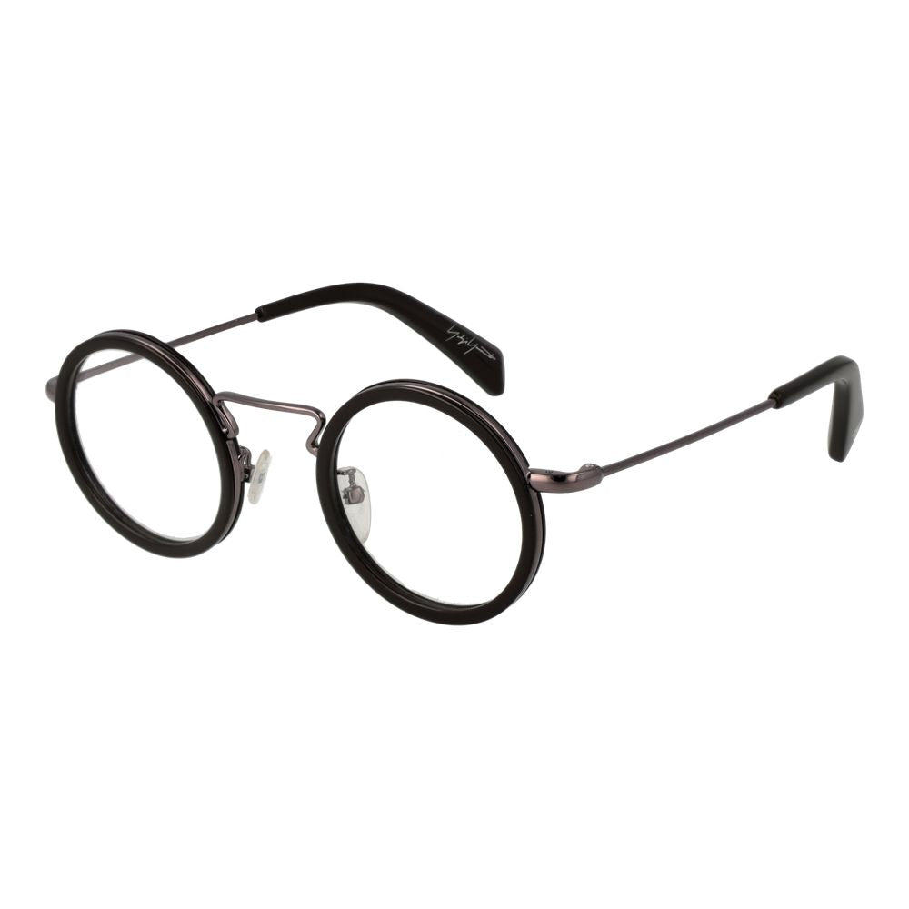 Discover the Yohji Yamamoto Brown Metal & Plastic Glasses, where exquisite craftsmanship meets avant-garde design, elevating your style with timeless elegance.