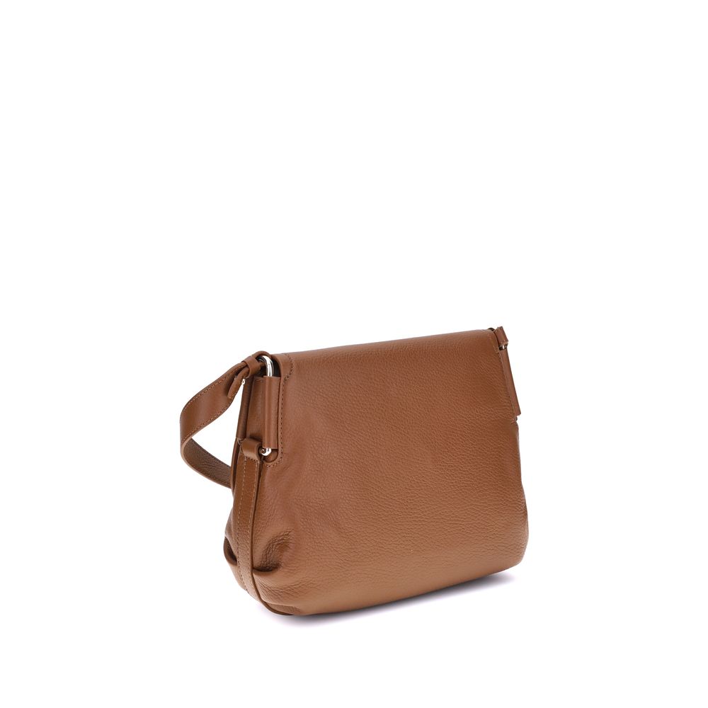 Coccinelle Brown Calf Leather Bos Taurus Shoulder Bag