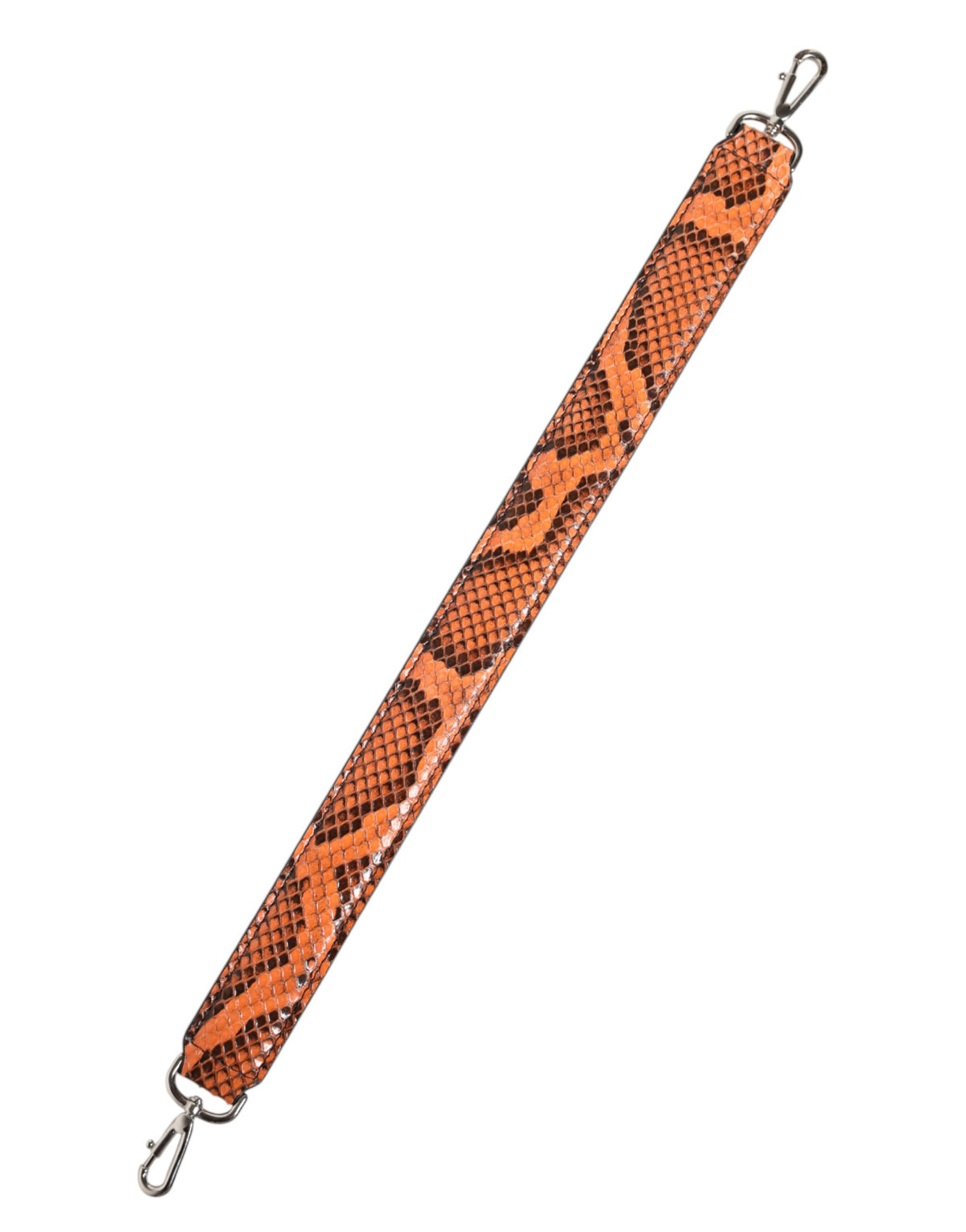 Elevate your style with the Dolce & Gabbana Orange Exotic Leather Bag Shoulder Strap, crafted from luxurious python leather, embodying timeless elegance and sophistication.