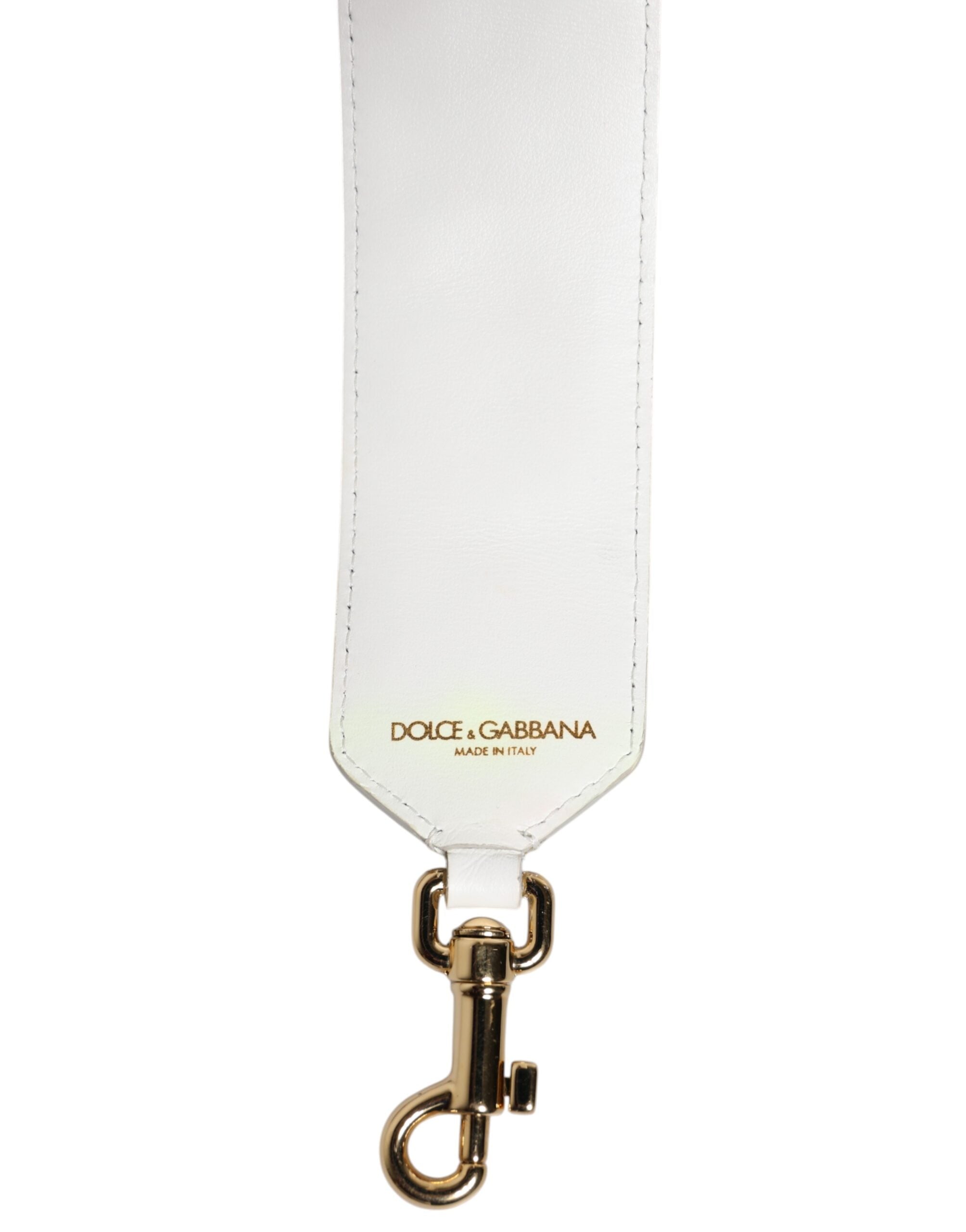 Discover the exquisite Dolce & Gabbana White Calfskin Raffia Embroidered Patchwork Shoulder Strap, a luxurious blend of artisanal craftsmanship and timeless elegance, perfect for the discerning individual.