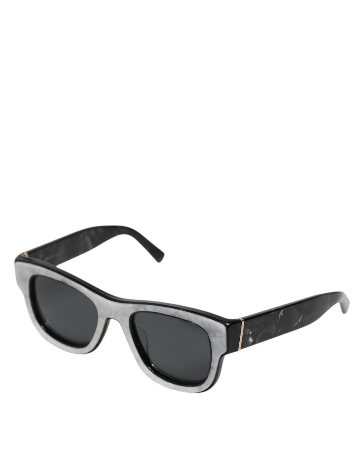 Indulge in the exquisite allure of Dolce & Gabbana Pearl White Acetate Frame Domenico Deep Shades Sunglasses, where timeless elegance meets modern sophistication.