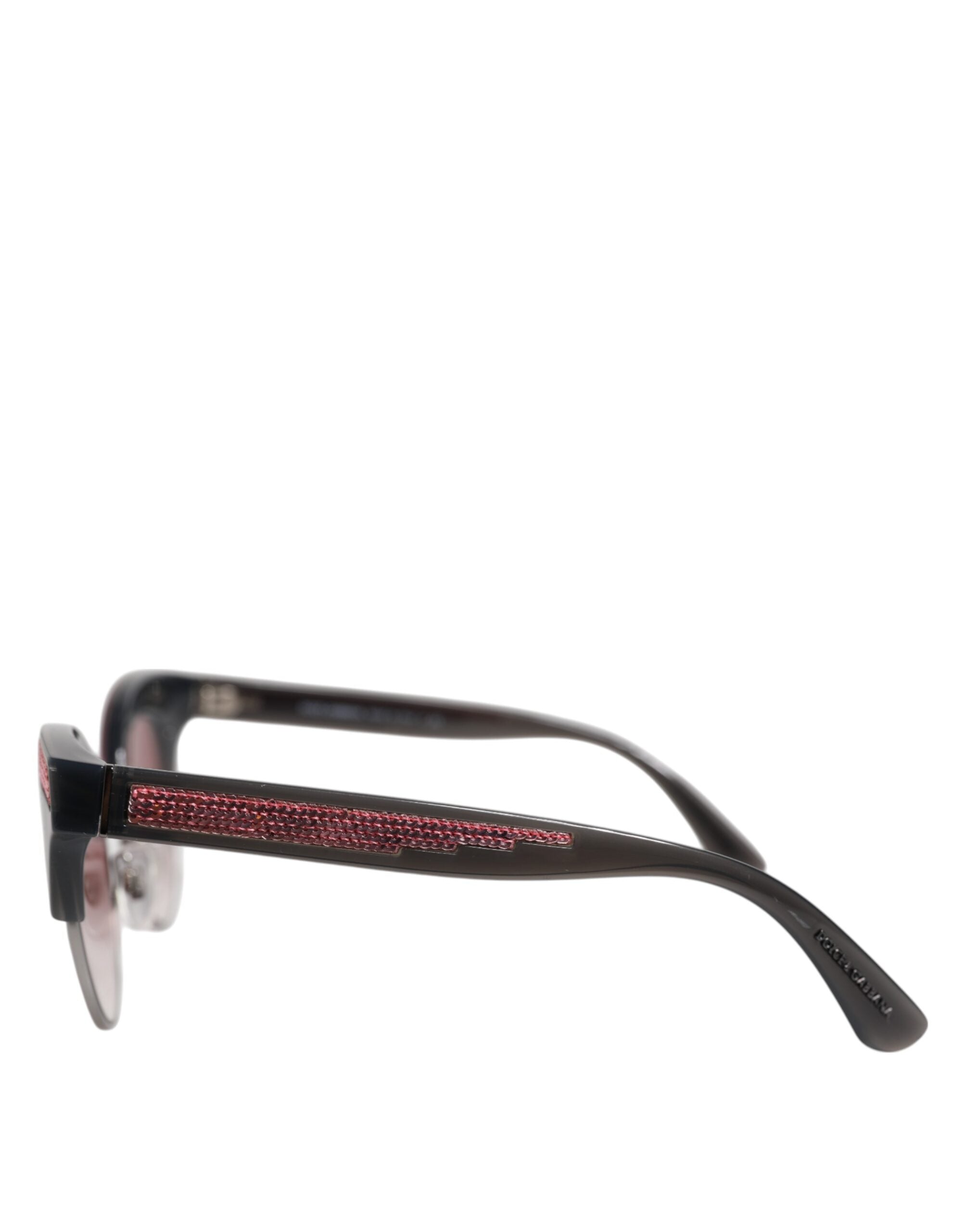 Indulge in the exquisite Dolce & Gabbana Black Pink Mirrored Cat Eye DG6109 Sequined Sunglasses, where luxury craftsmanship meets timeless elegance for the discerning fashion connoisseur.