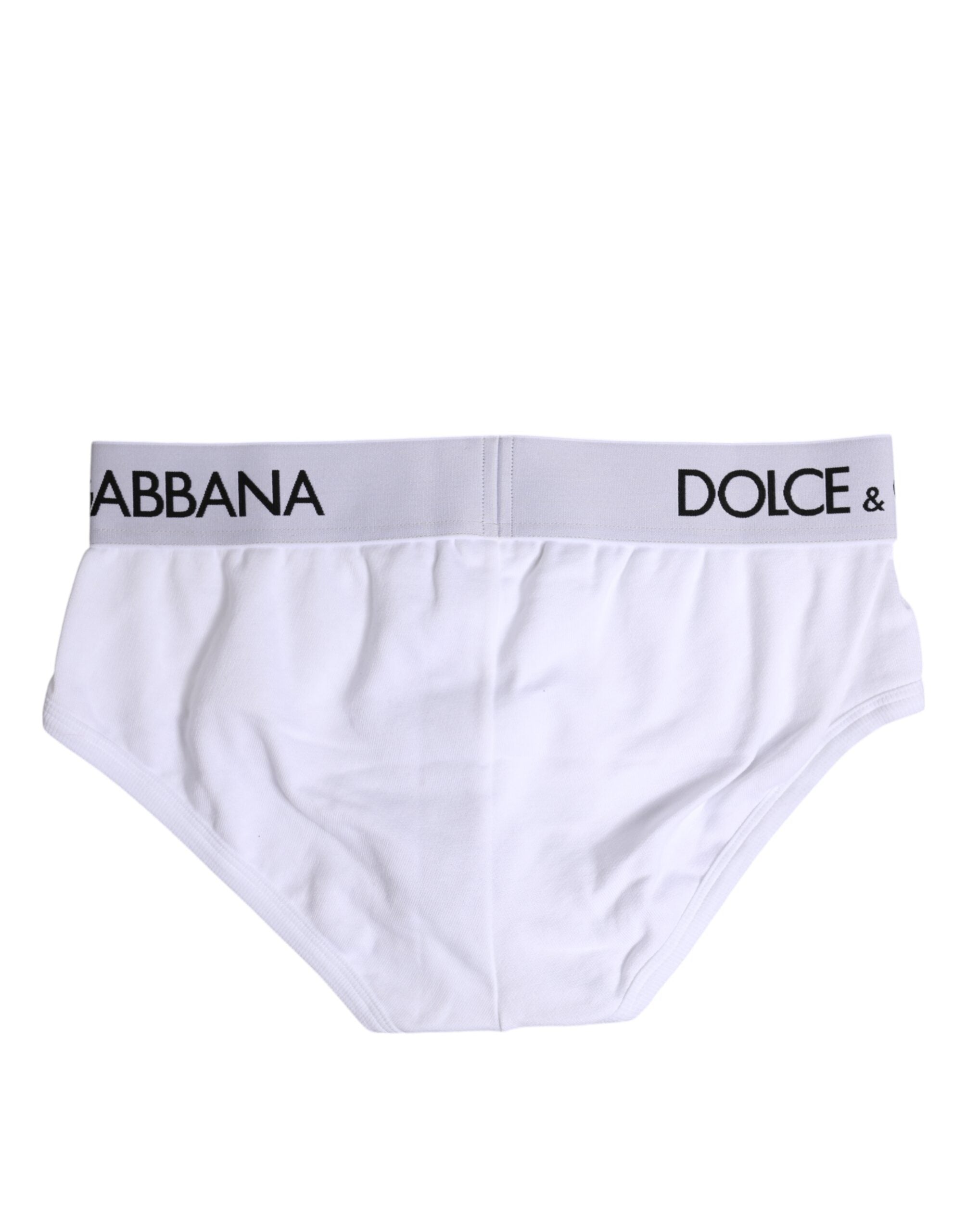 Dolce & Gabbana White Cotton Stretch Regular Brief Underwear
