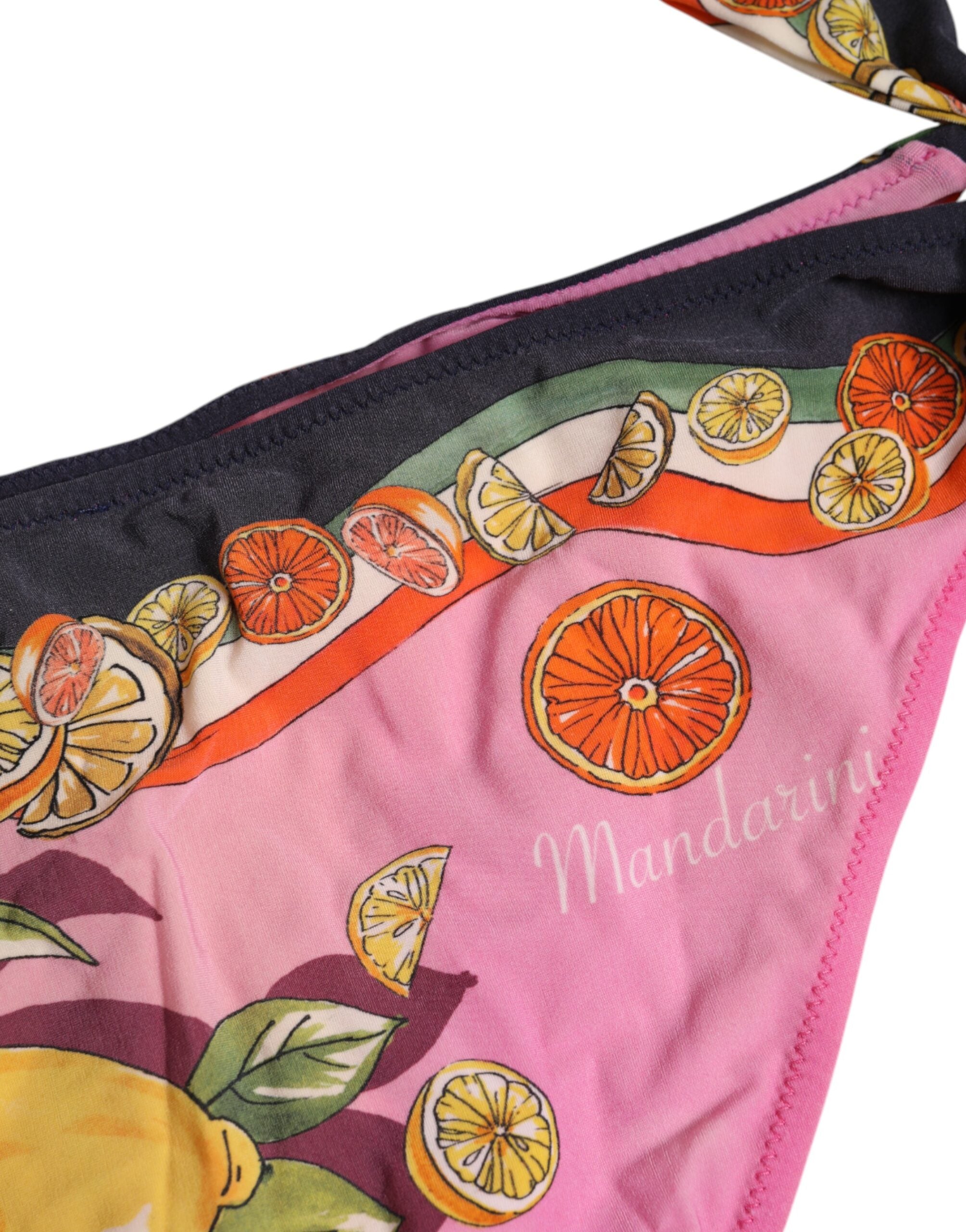 Dolce & Gabbana Pink Printed Swimsuit 2 Piece Top Bottom Swimwear