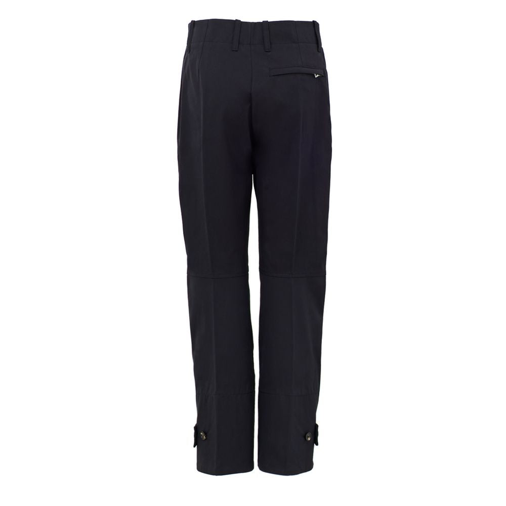 Bottega Veneta Navy Blue Cotton Pant – Designer Couture Elegance
