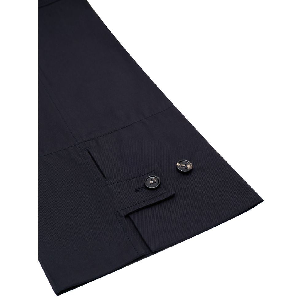Bottega Veneta Navy Blue Cotton Pant – Designer Couture Elegance