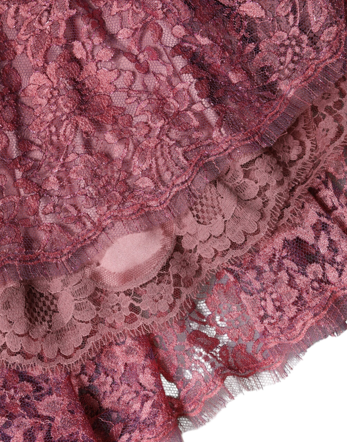 Discover the exquisite Dolce & Gabbana Pink Floral Lace Long Sleeve Midi Dress, a timeless haute couture piece crafted from luxurious materials, perfect for elevating your elegance.