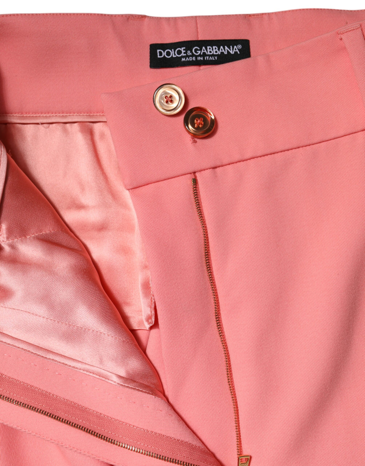 Elevate your wardrobe with Dolce & Gabbana's Pink High Waist Dress Tapered Pants, a masterpiece of Italian craftsmanship, blending luxury and modern femininity for the discerning individual.