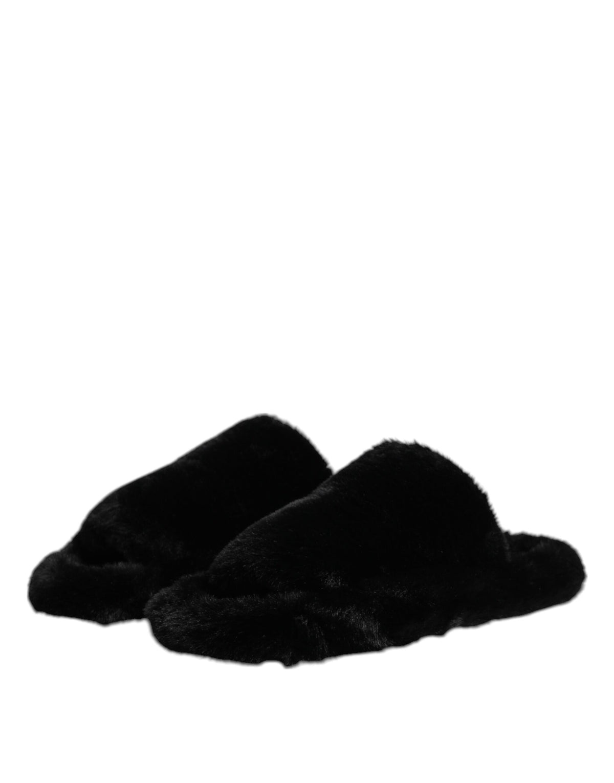 Indulge in the exquisite Dolce & Gabbana Black Polyester Velvet Slides, where Italian craftsmanship meets sensual elegance, perfect for the discerning individual.