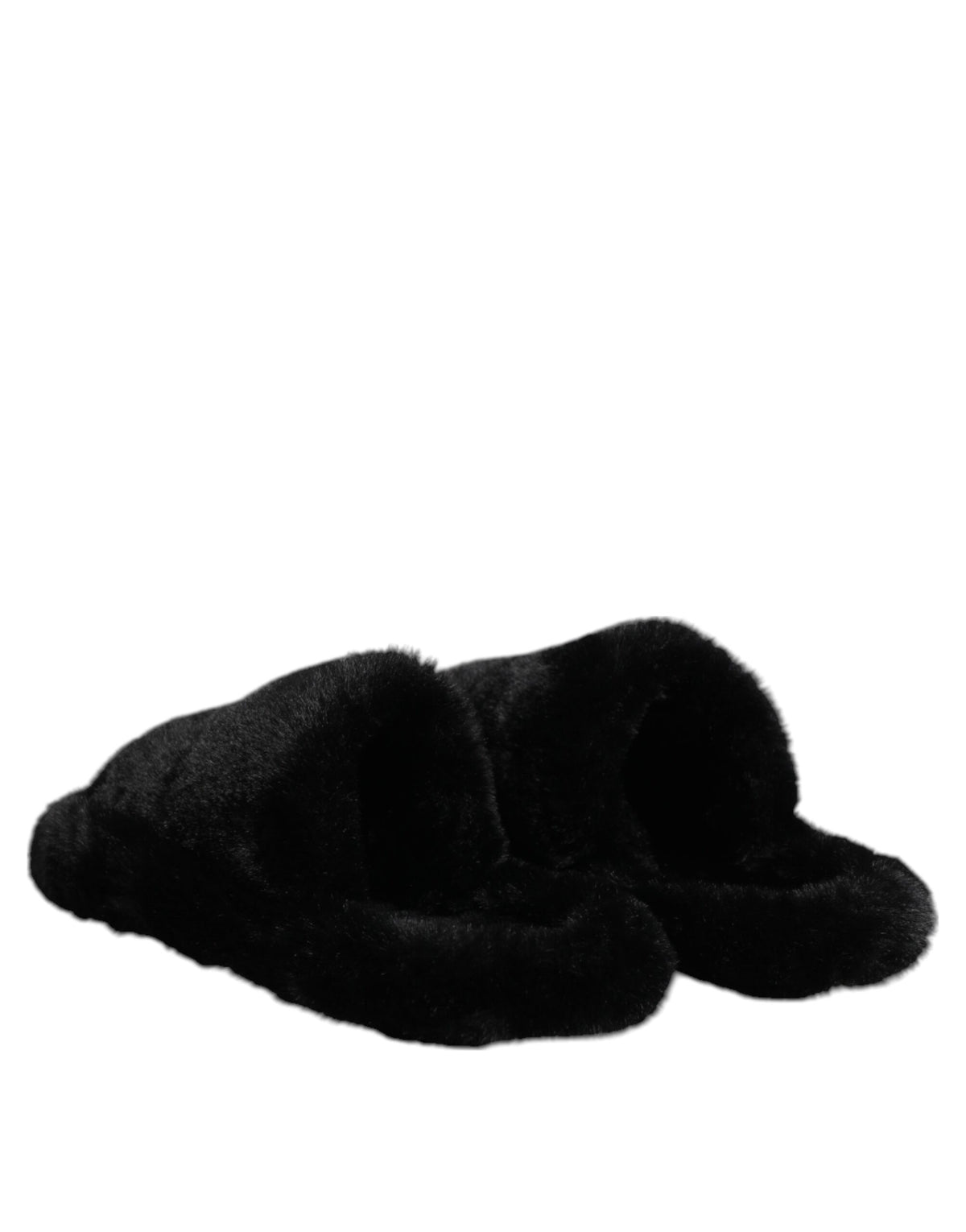 Indulge in the exquisite Dolce & Gabbana Black Polyester Velvet Slides, where Italian craftsmanship meets timeless elegance, perfect for the discerning individual.