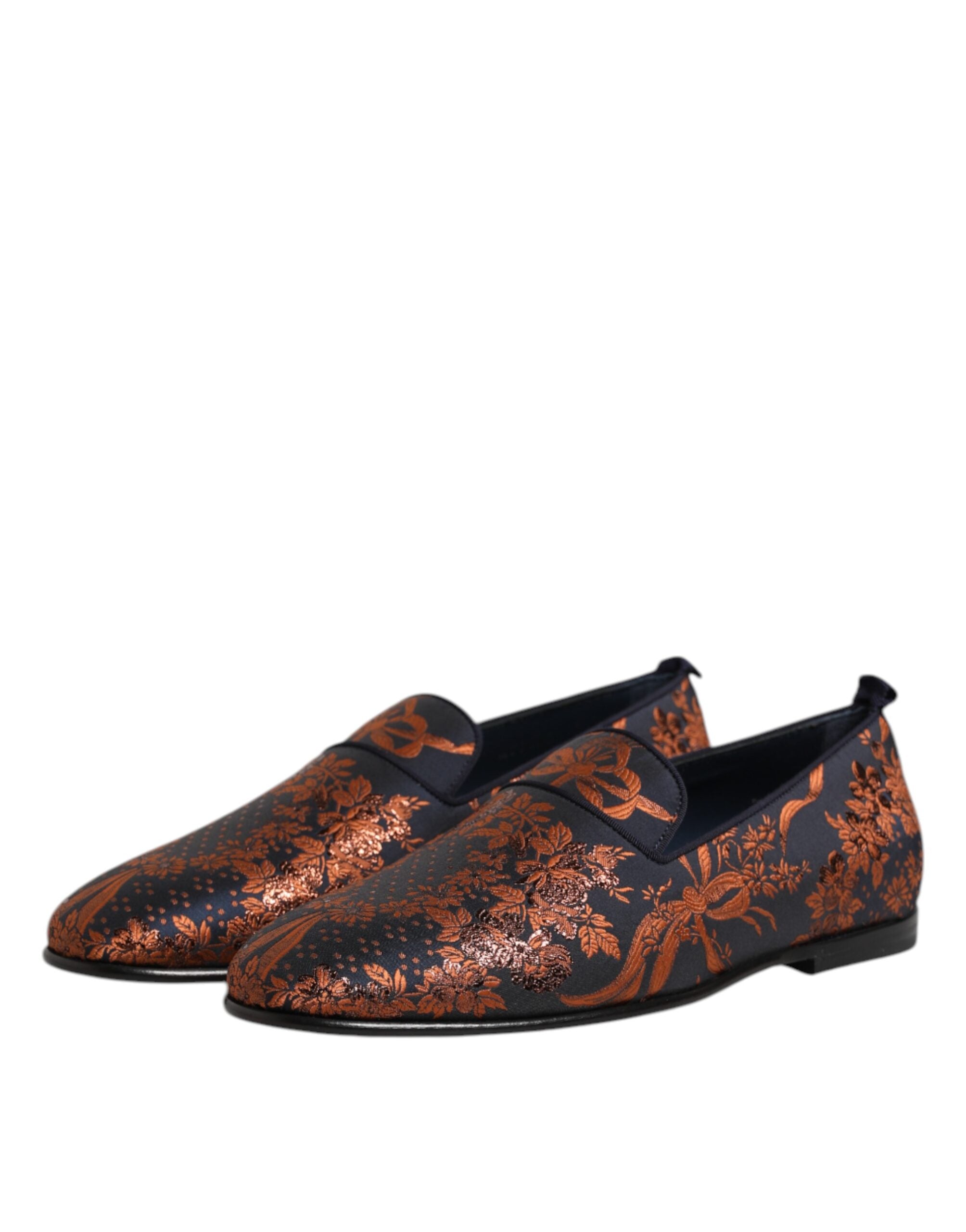Indulge in the exquisite Dolce & Gabbana Black Jacquard Slip On Loafers, where luxurious materials meet timeless Italian craftsmanship, perfect for any sophisticated occasion.