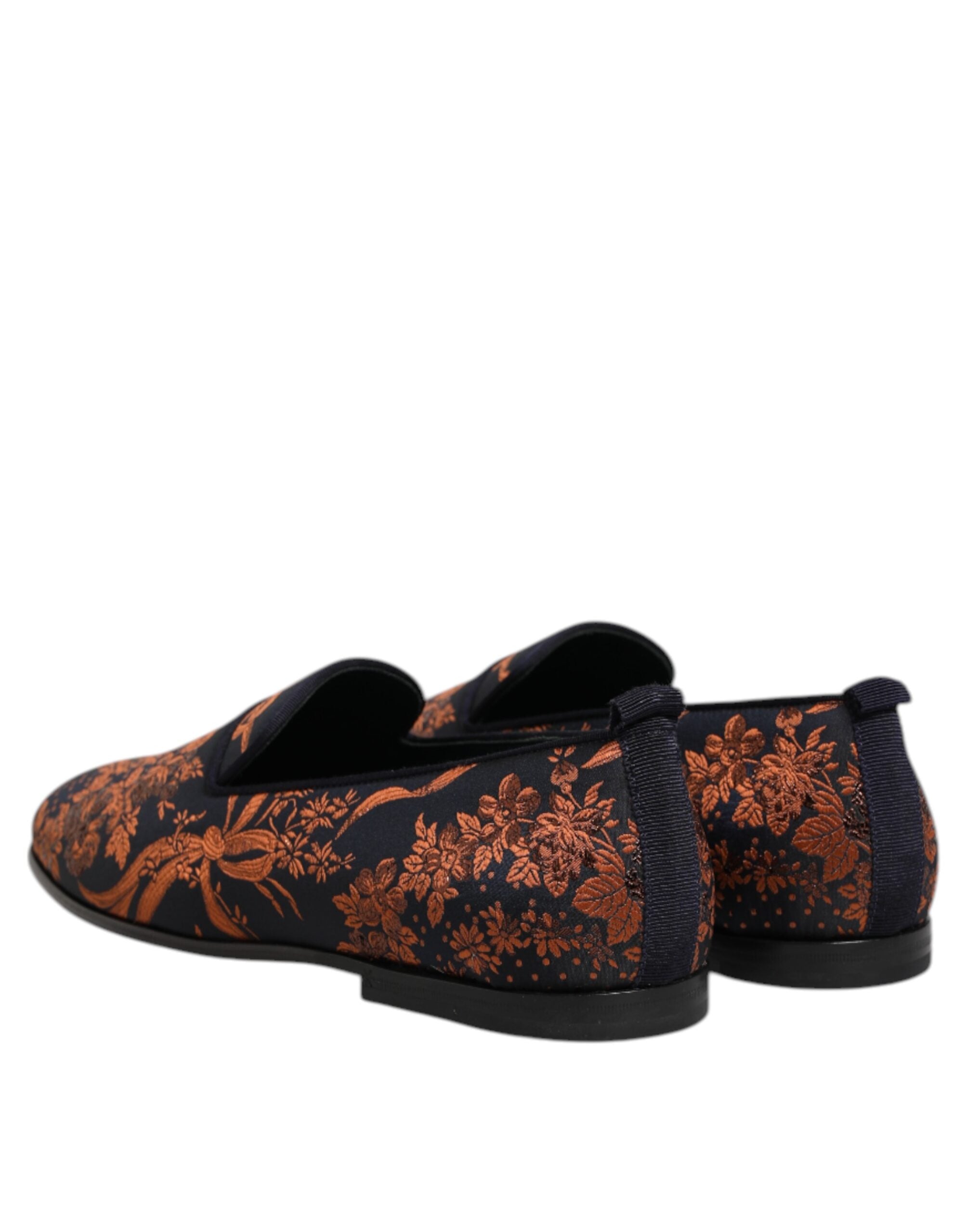 Indulge in the exquisite Dolce & Gabbana Black Jacquard Slip On Loafers, where luxurious craftsmanship meets timeless elegance, perfect for the discerning individual.