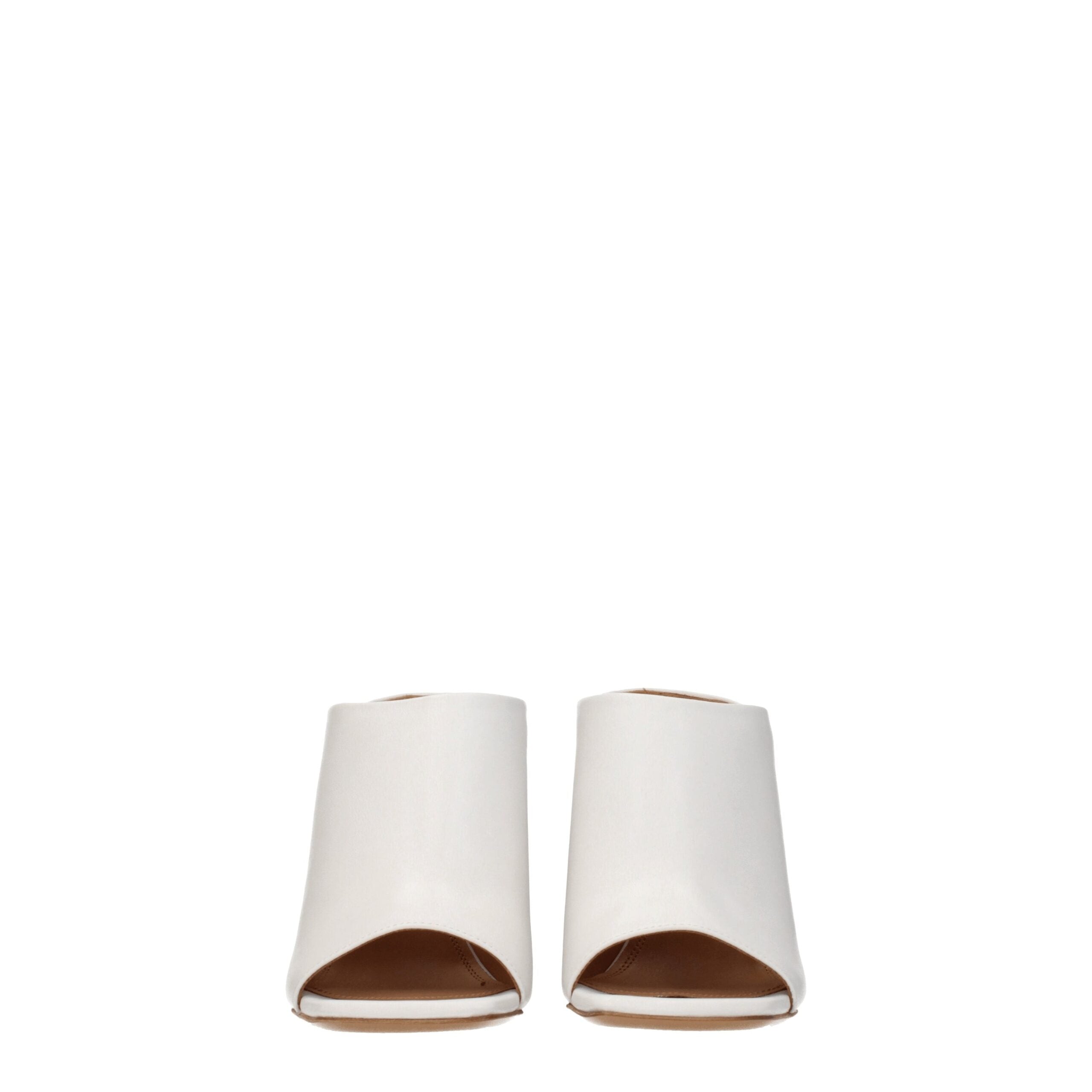 Off-White White Leather Platform Sandals