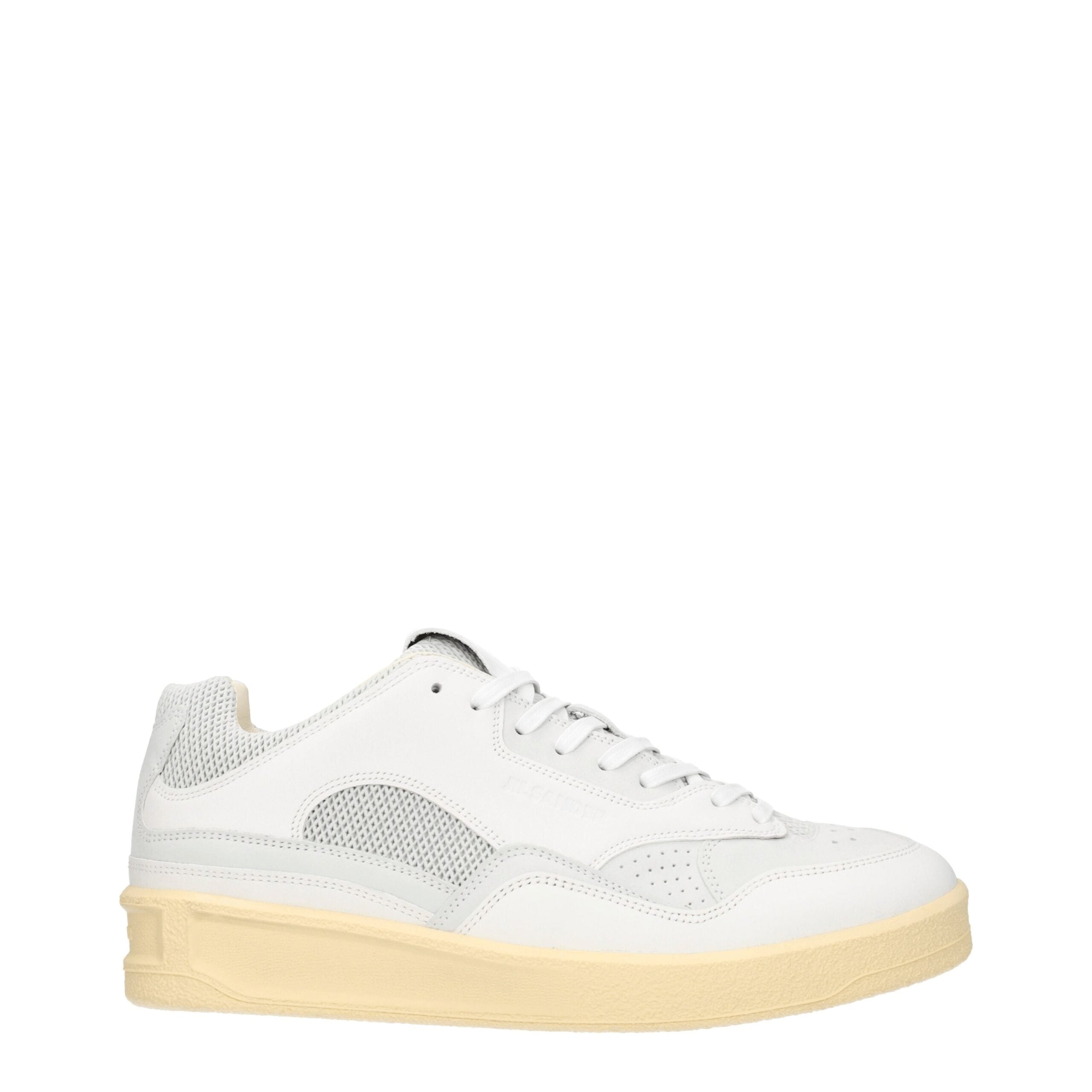 Jil Sander White Leather Low Top Sneakers - Elevate Your Elegance
