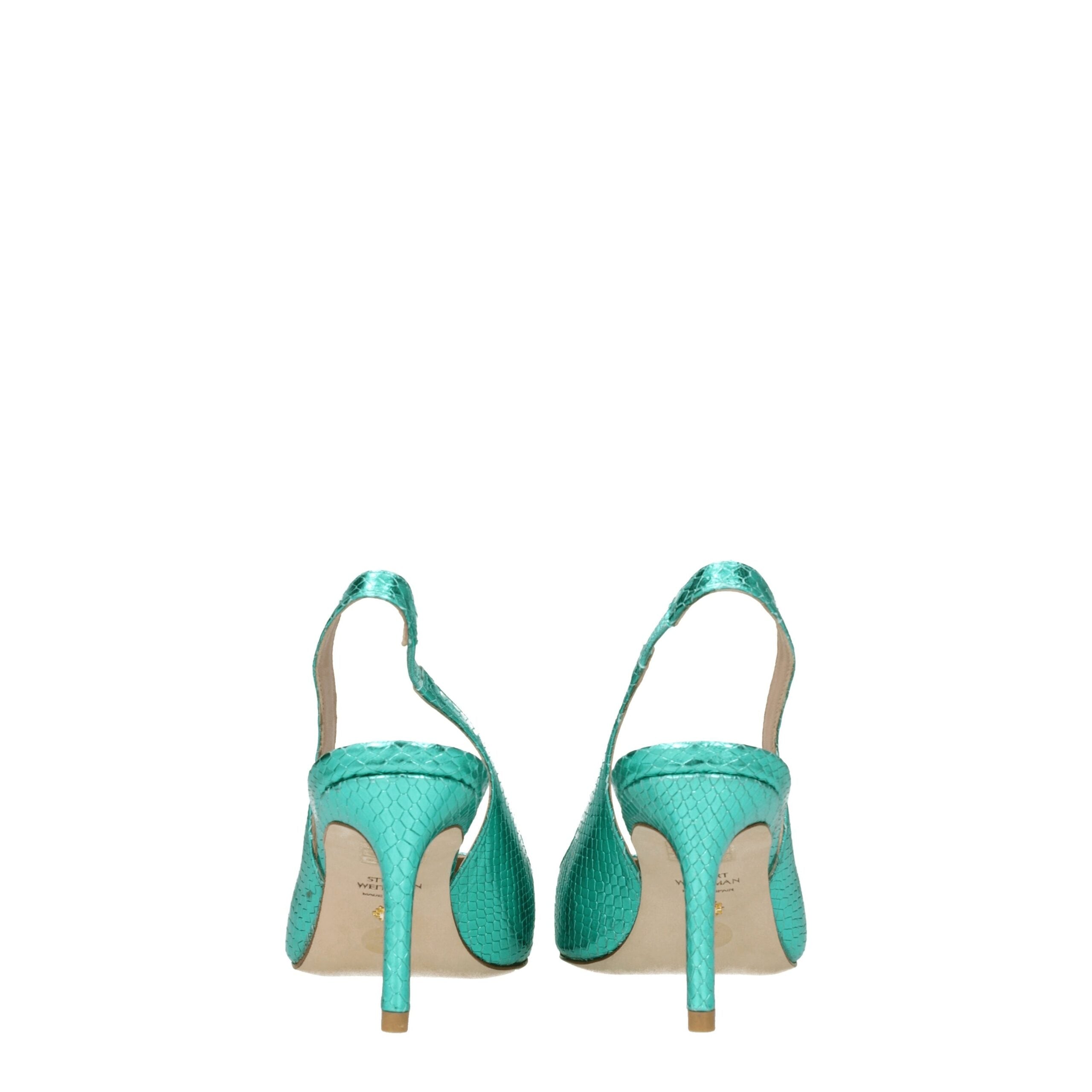 Stuart Weitzman Green Leather Pumps